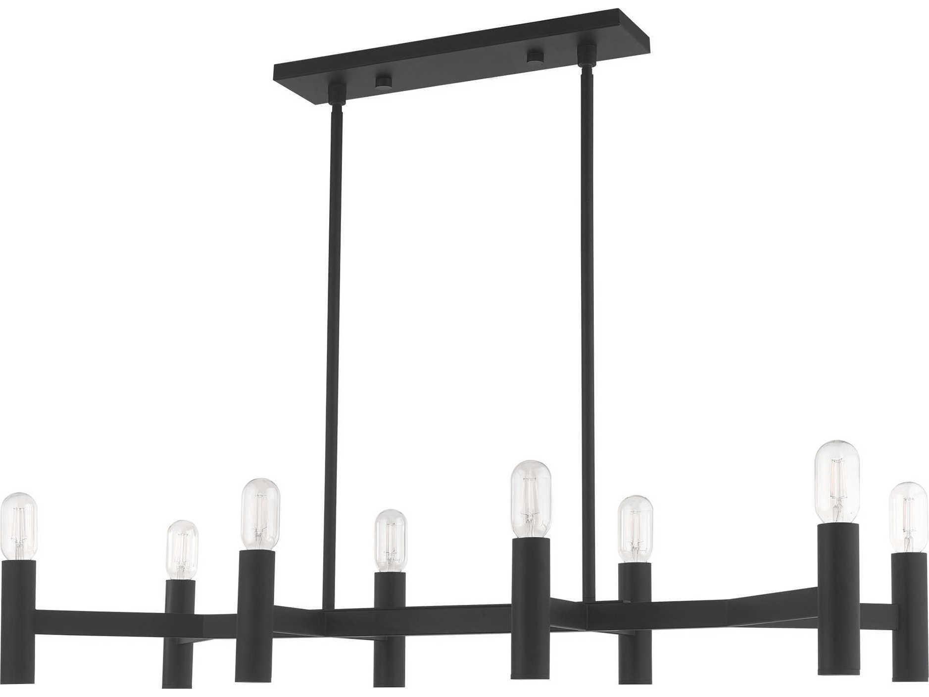 Livex Lighting Copenhagen 8-Light Black Geometric Island Pendant