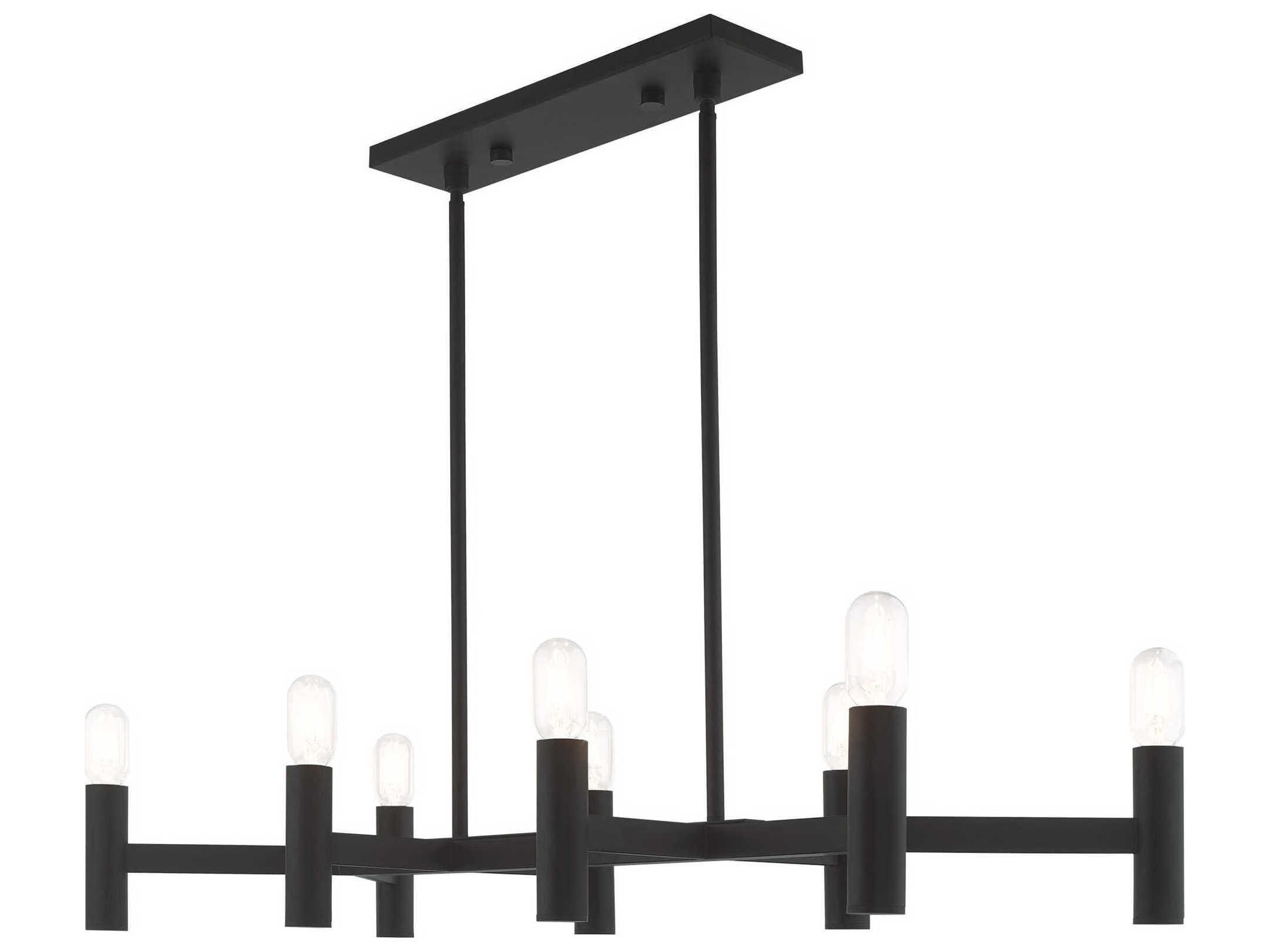 Livex Lighting Copenhagen 8-Light Black Geometric Island Pendant