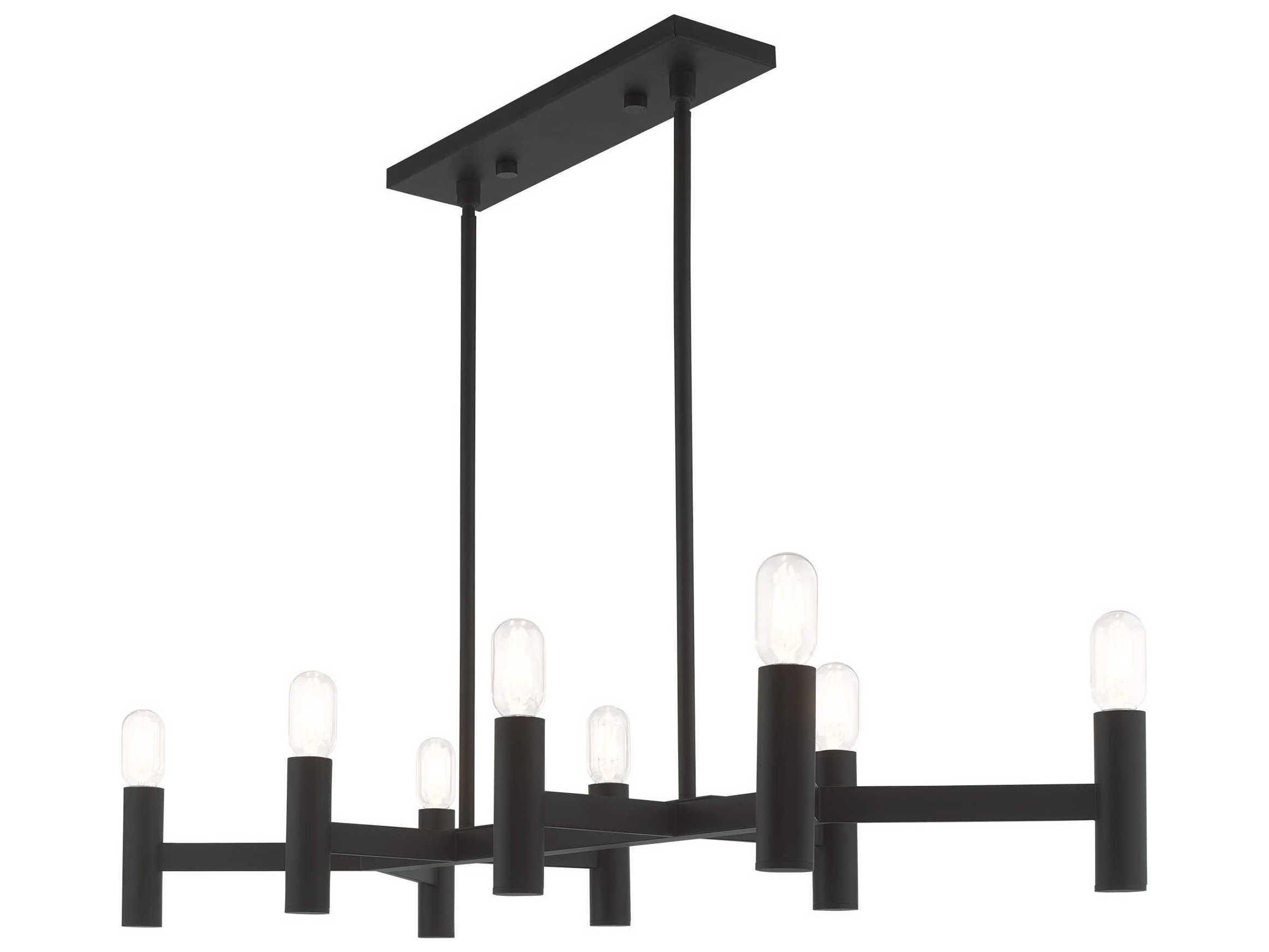 Livex Lighting Copenhagen 8-Light Black Geometric Island Pendant