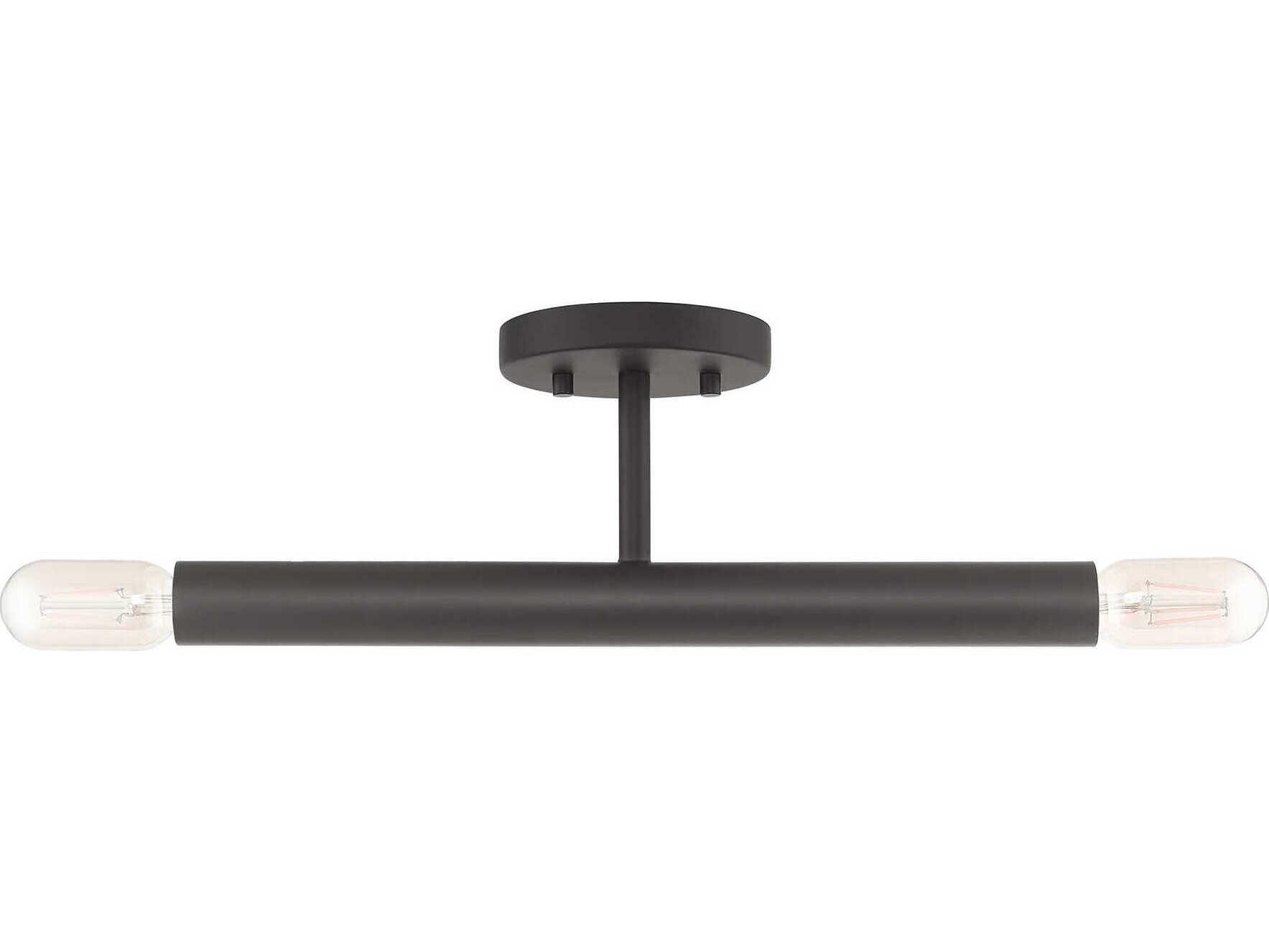 Livex Lighting Copenhagen 2-Light Bronze Semi Flush Mount