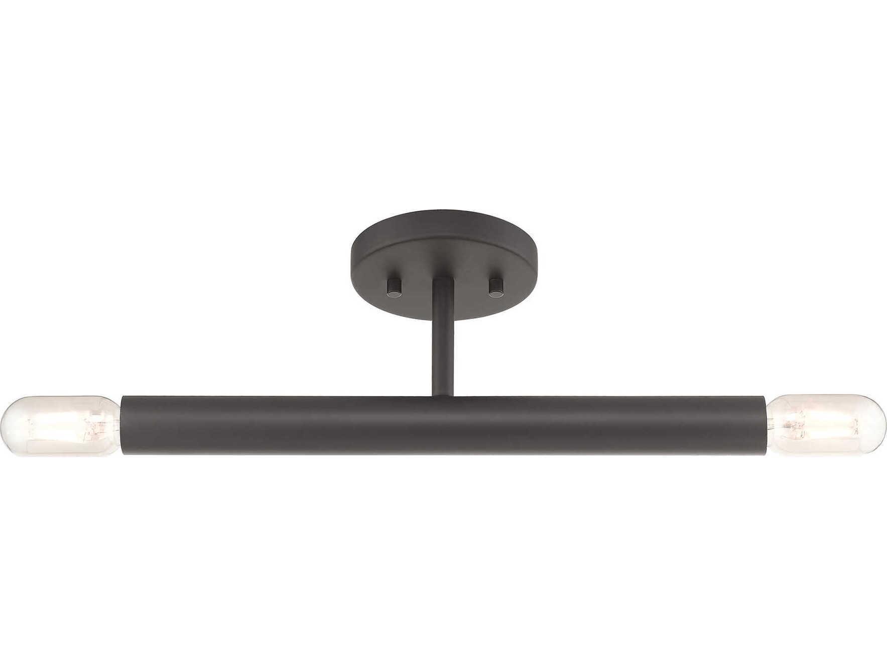 Livex Lighting Copenhagen 2-Light Bronze Semi Flush Mount