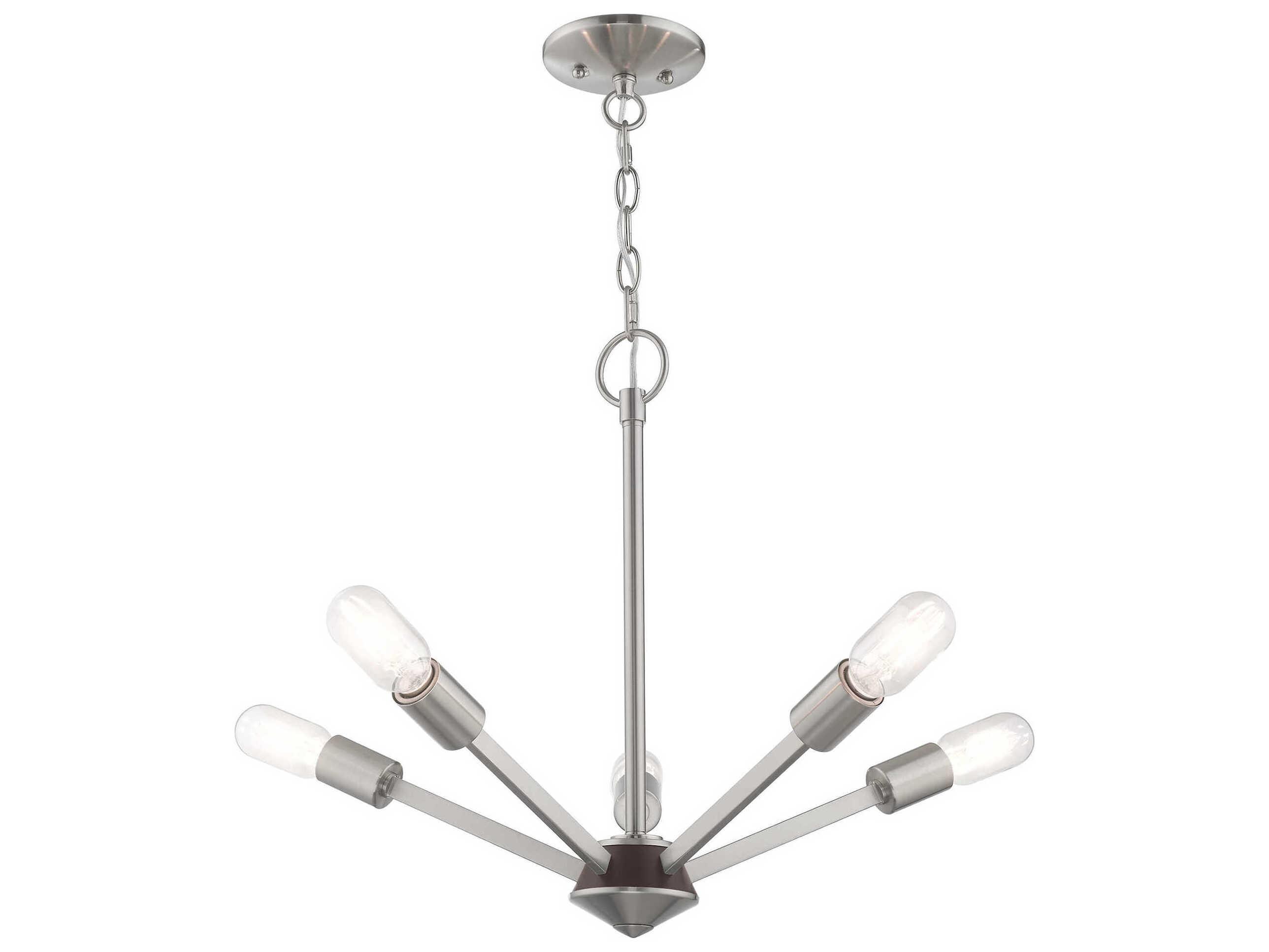 Livex Lighting Prague 5-Light Brushed Nickel Sputnik Chandelier