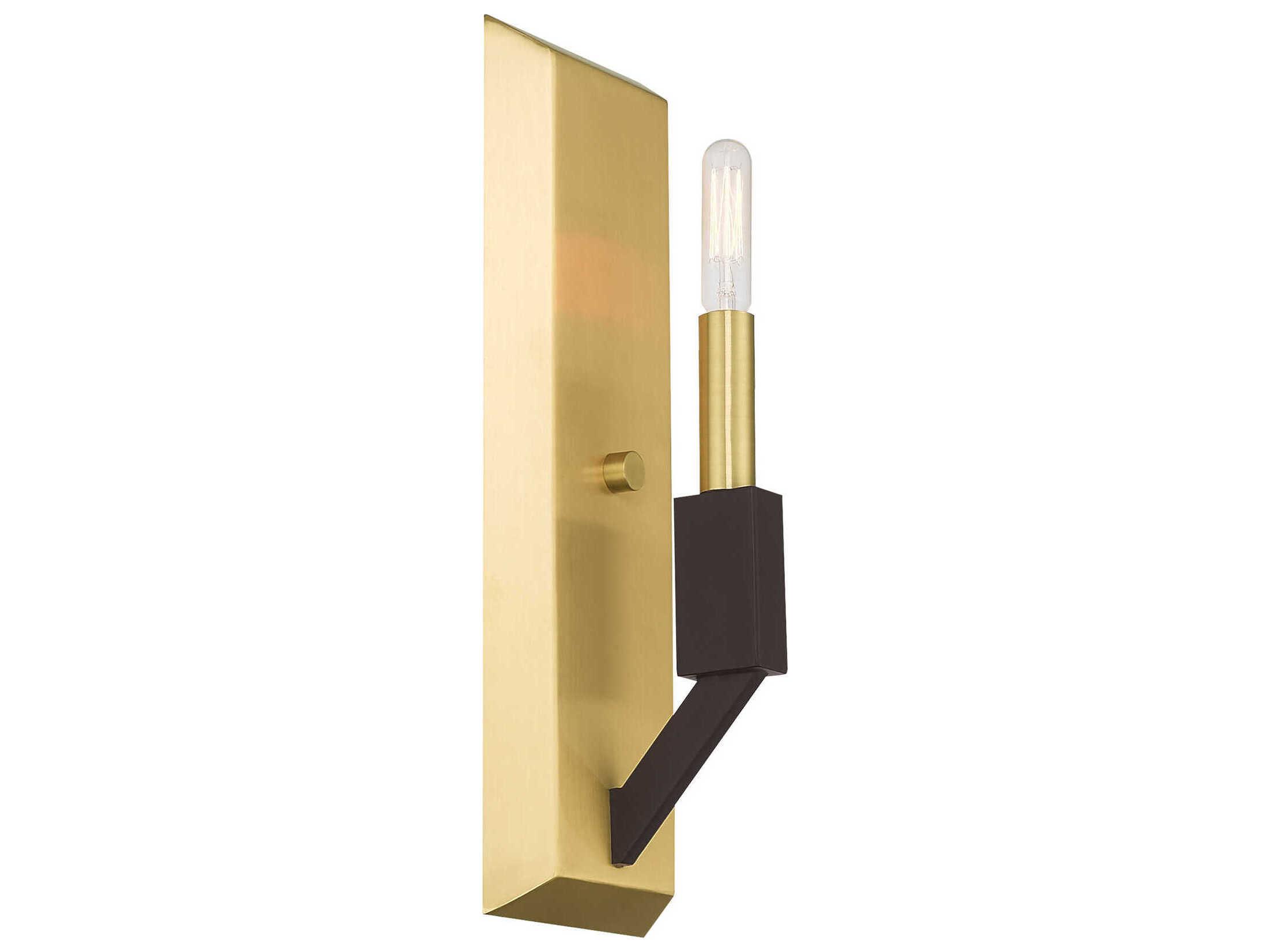 Livex Lighting Beckett 1-Light Satin Brass Bronze Wall Sconce