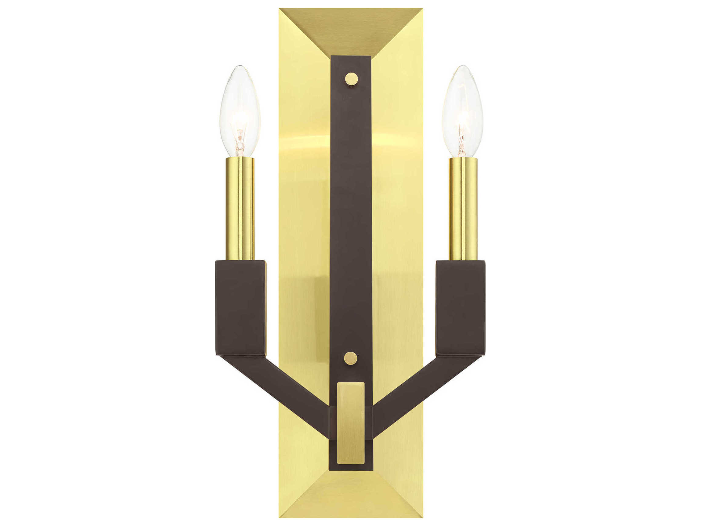 Livex Lighting Beckett 2-Light Satin Brass Wall Sconce