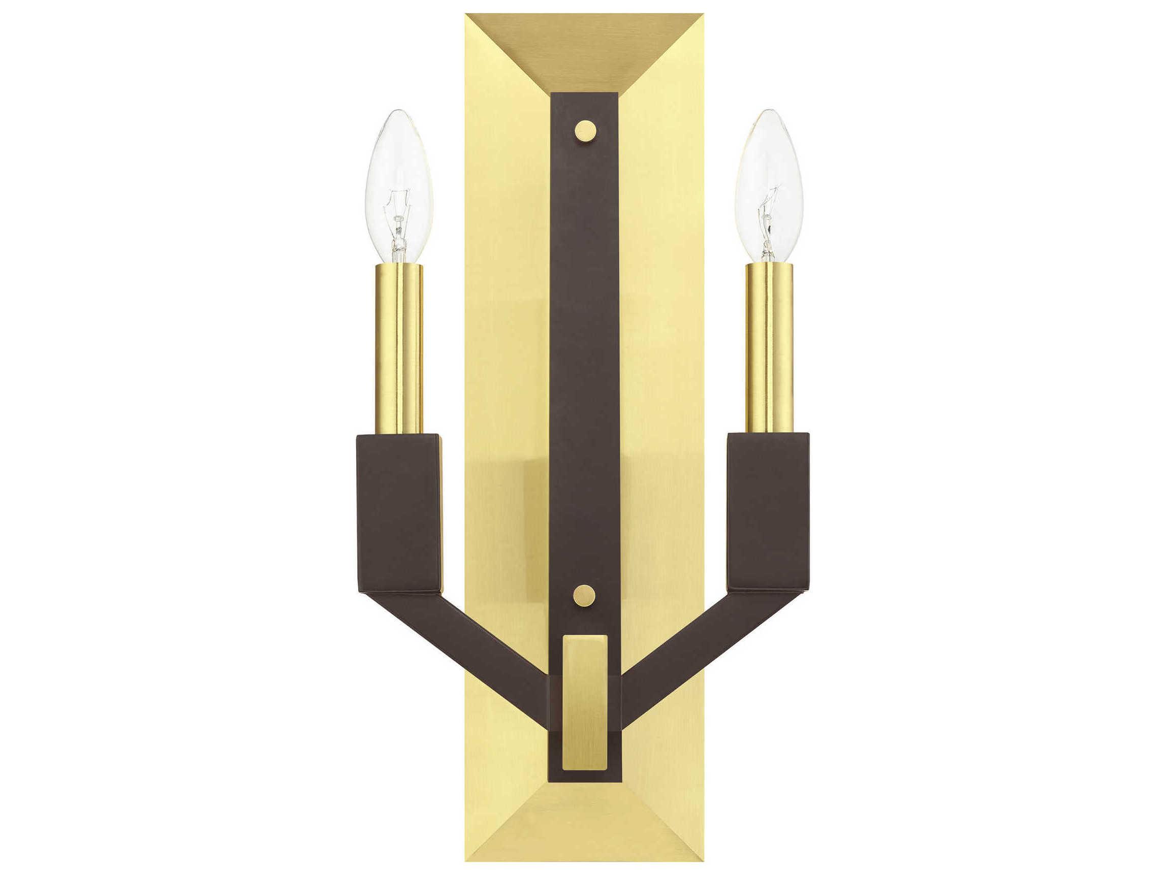 Livex Lighting Beckett 2-Light Satin Brass Wall Sconce