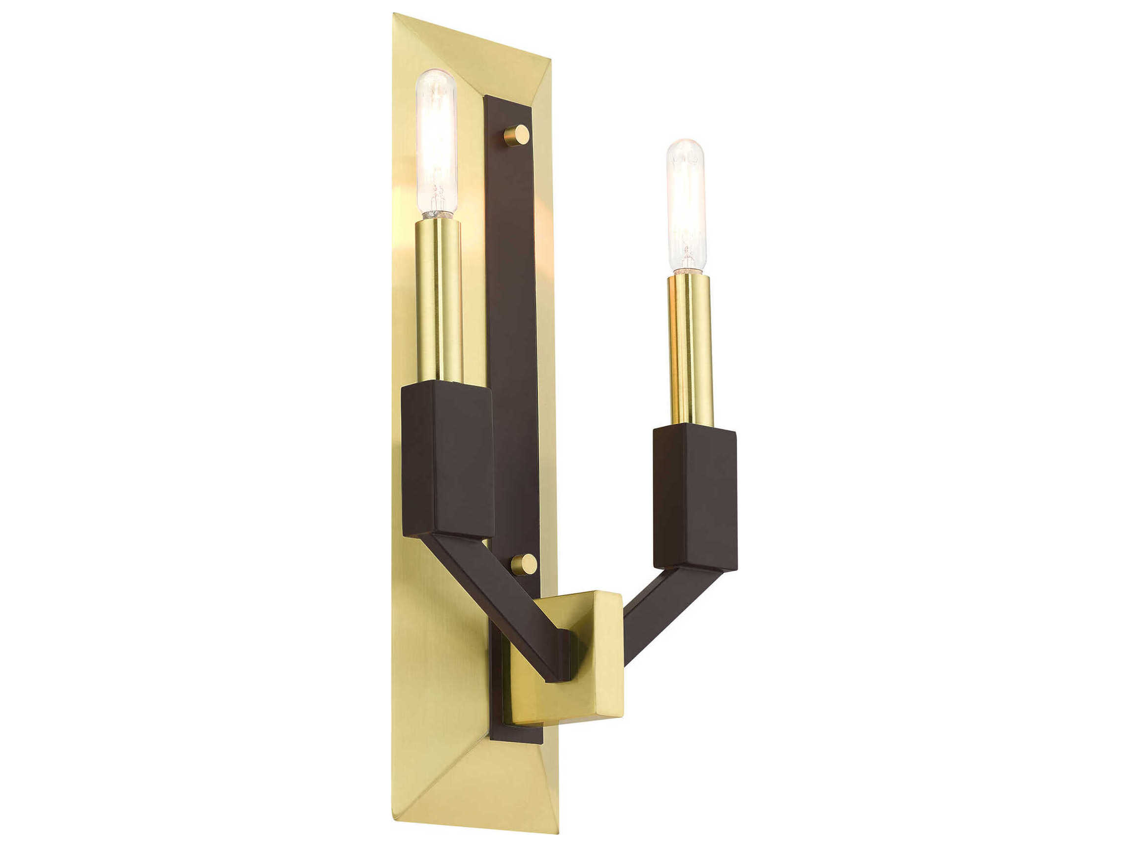 Livex Lighting Beckett 2-Light Satin Brass Wall Sconce