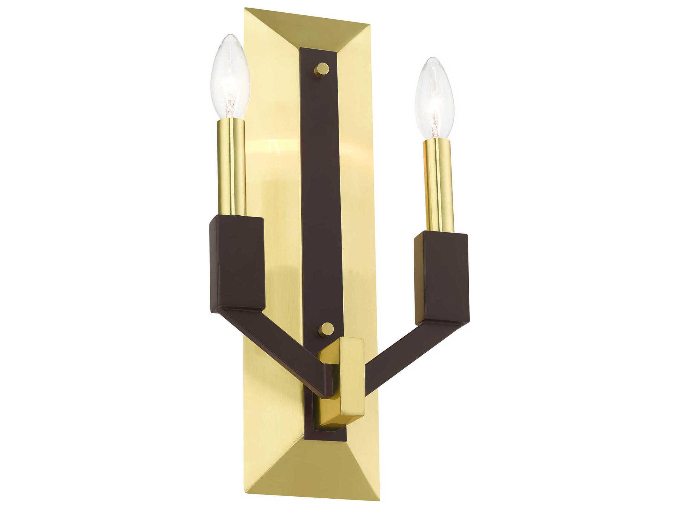 Livex Lighting Beckett 2-Light Satin Brass Wall Sconce