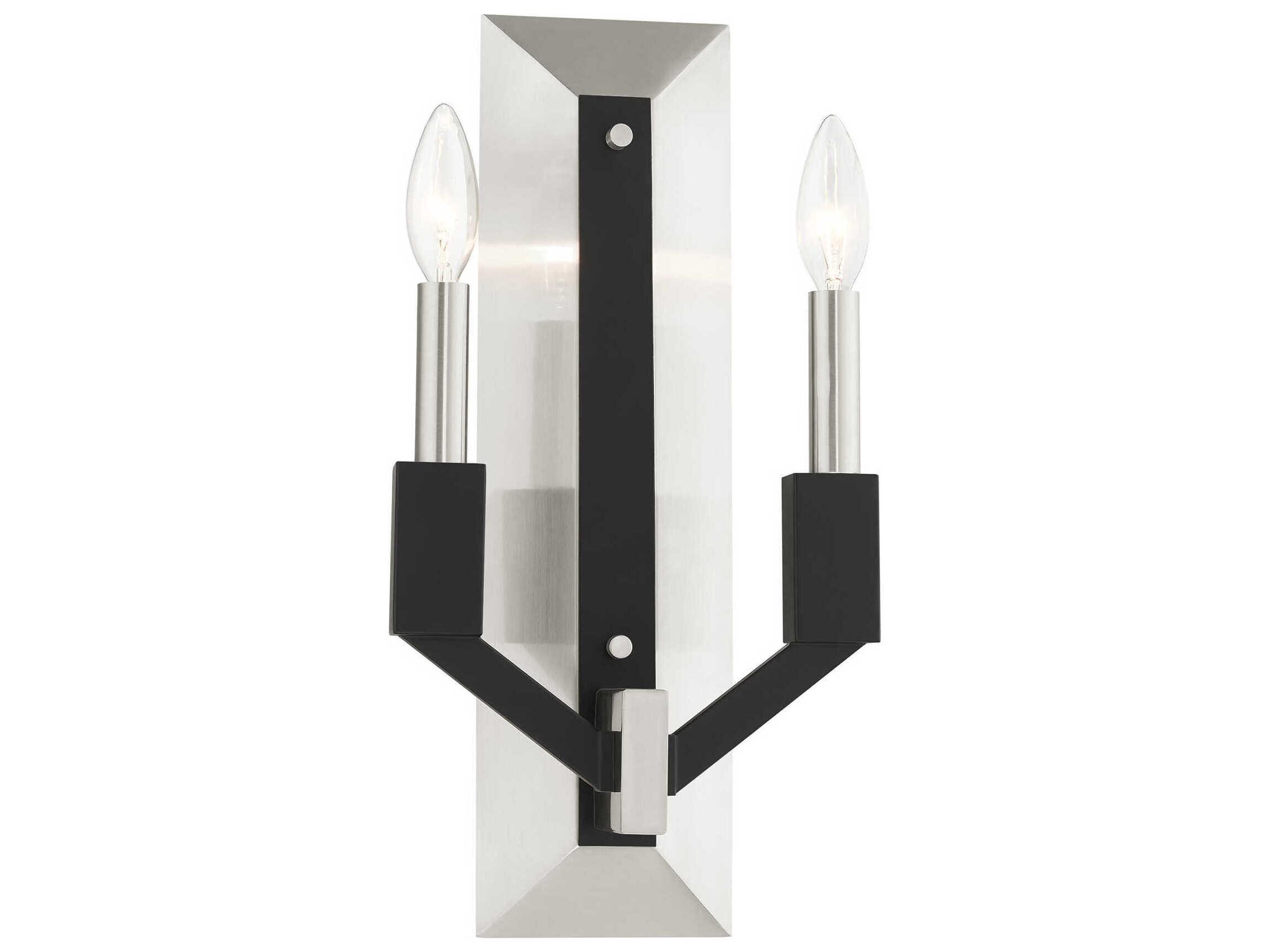 Livex Lighting Beckett 2-Light Brushed Nickel Wall Sconce