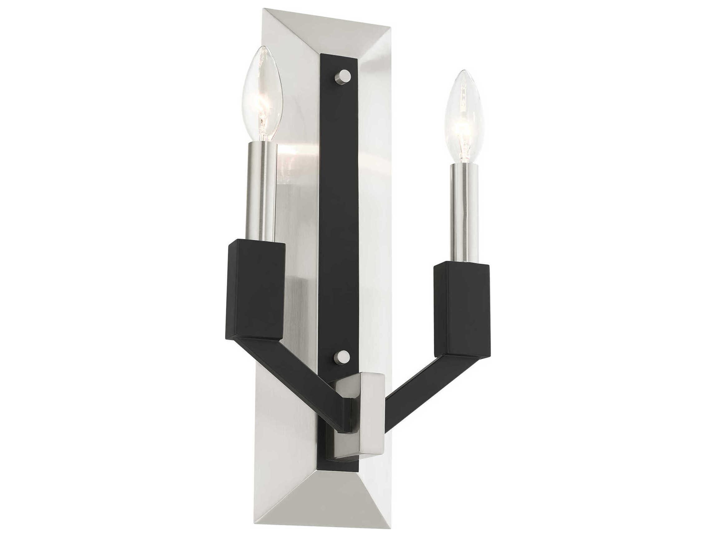 Livex Lighting Beckett 2-Light Brushed Nickel Wall Sconce