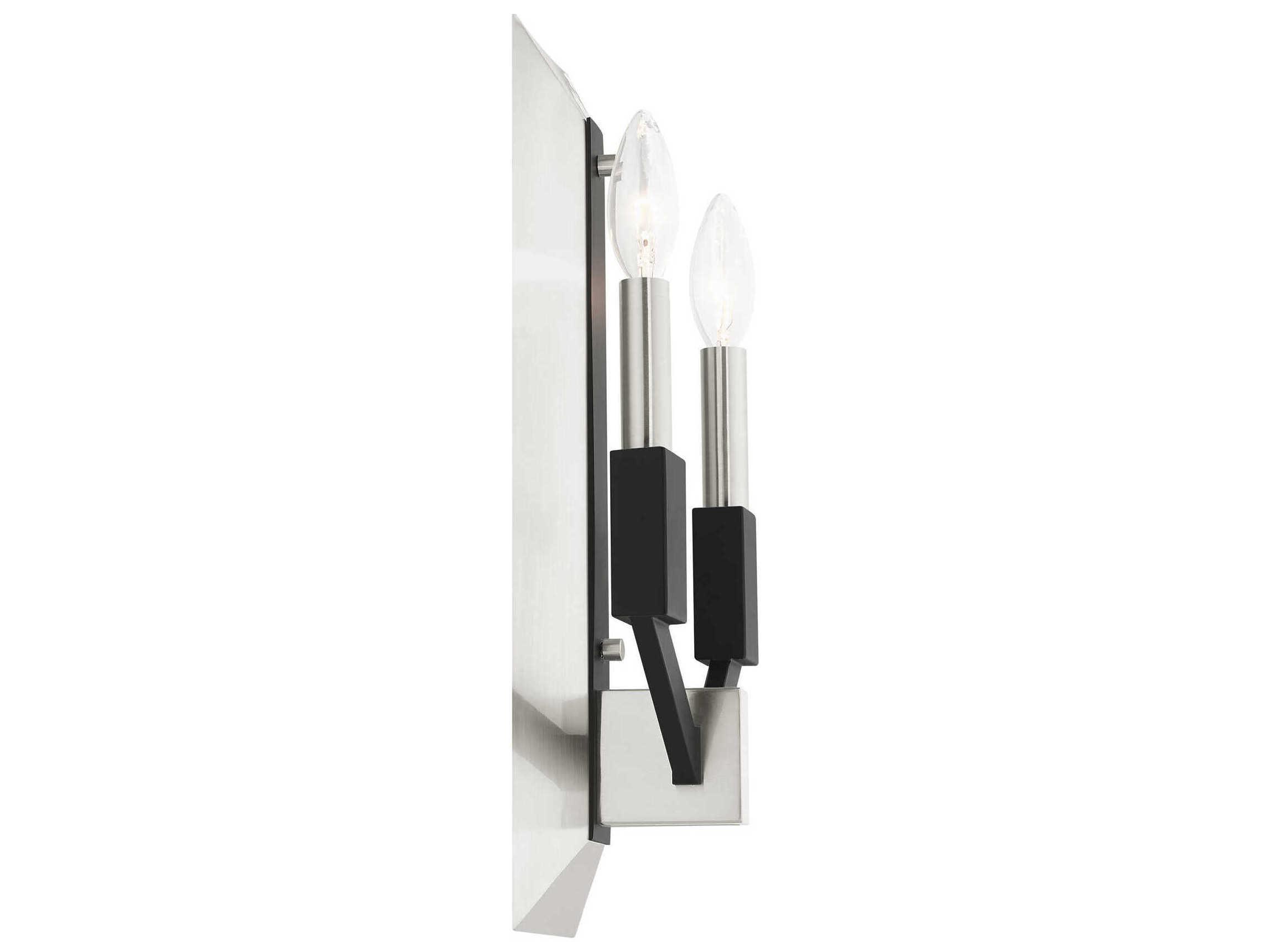 Livex Lighting Beckett 2-Light Brushed Nickel Wall Sconce