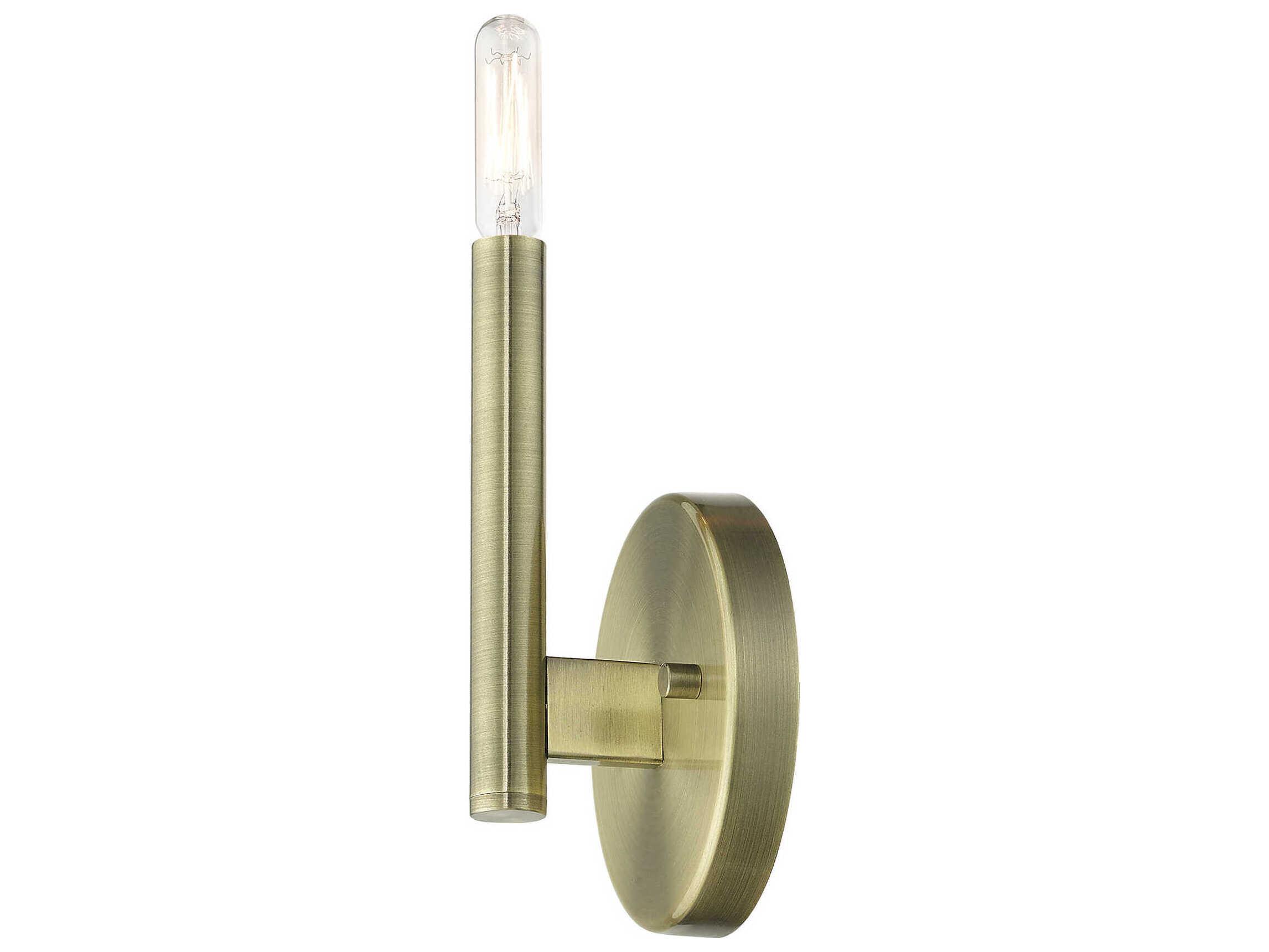 Livex Lighting Copenhagen 1-Light Antique Brass Wall Sconce