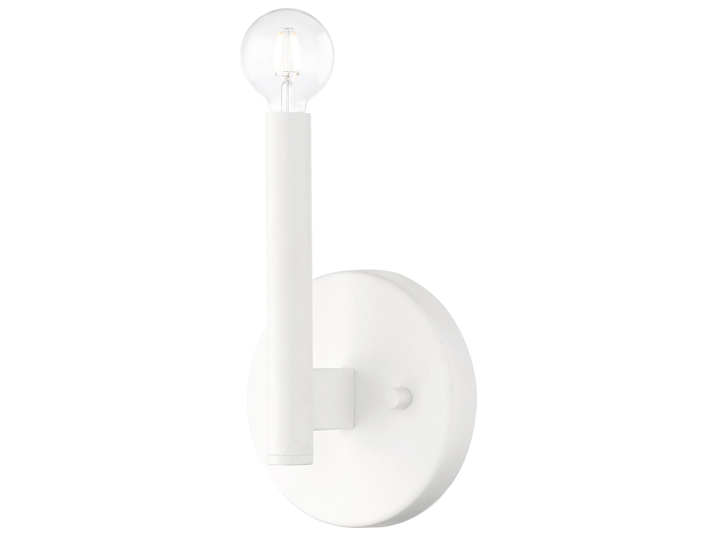 Livex Lighting Copenhagen 1-Light White Wall Sconce