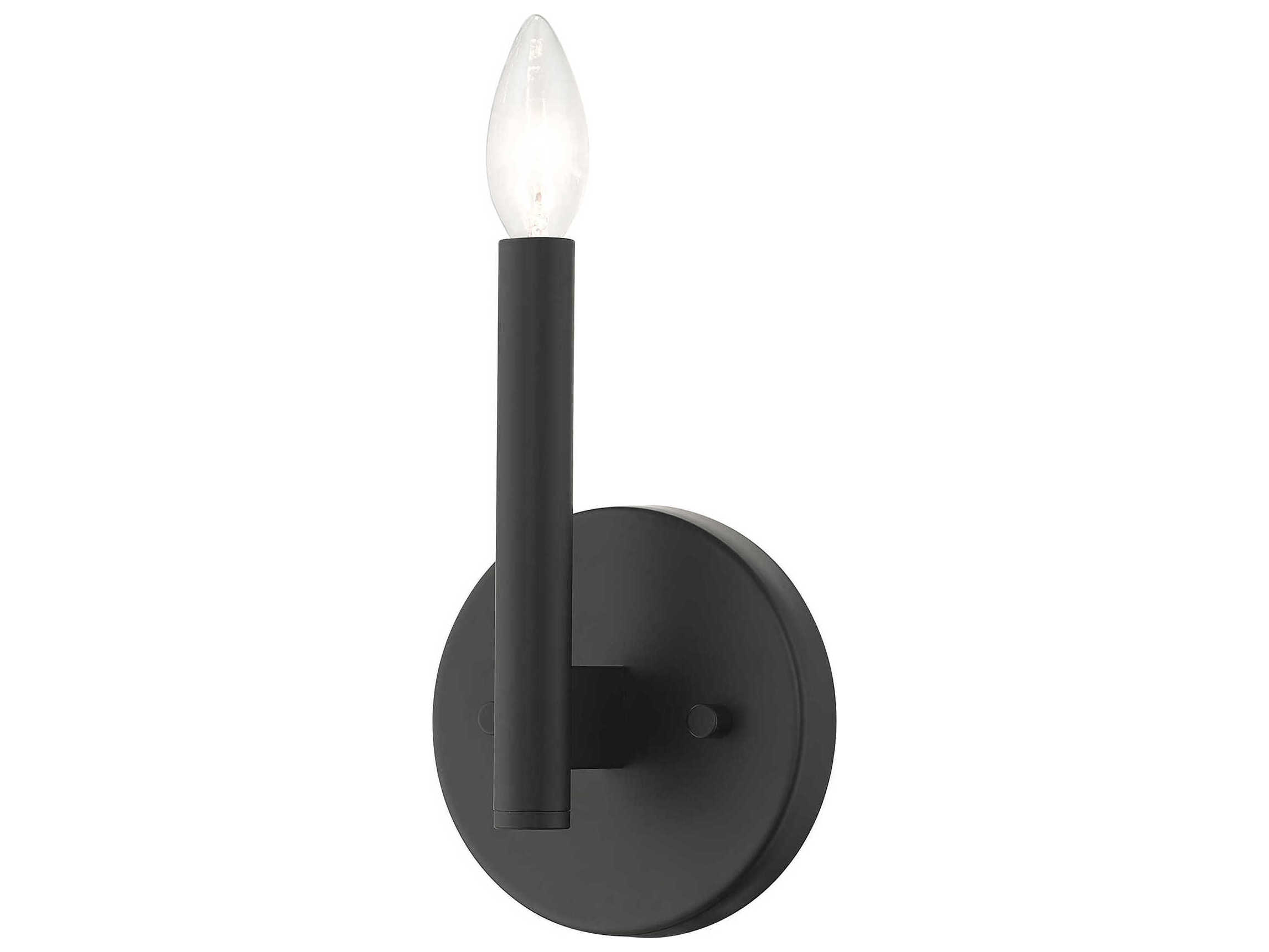 Livex Lighting Copenhagen 1-Light Black Wall Sconce