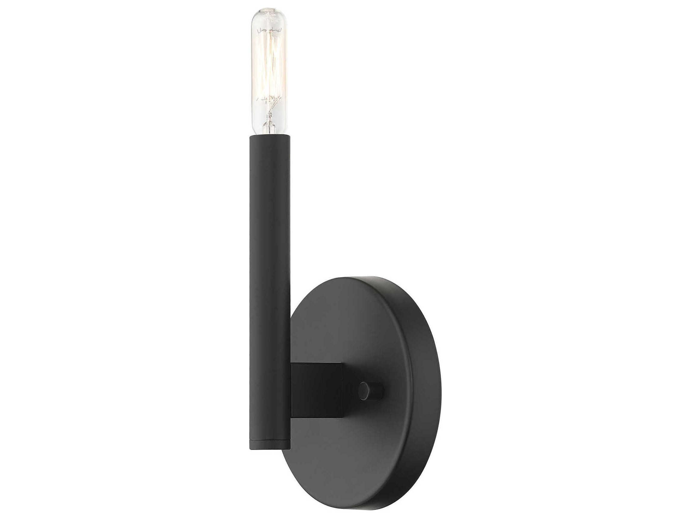 Livex Lighting Copenhagen 1-Light Black Wall Sconce