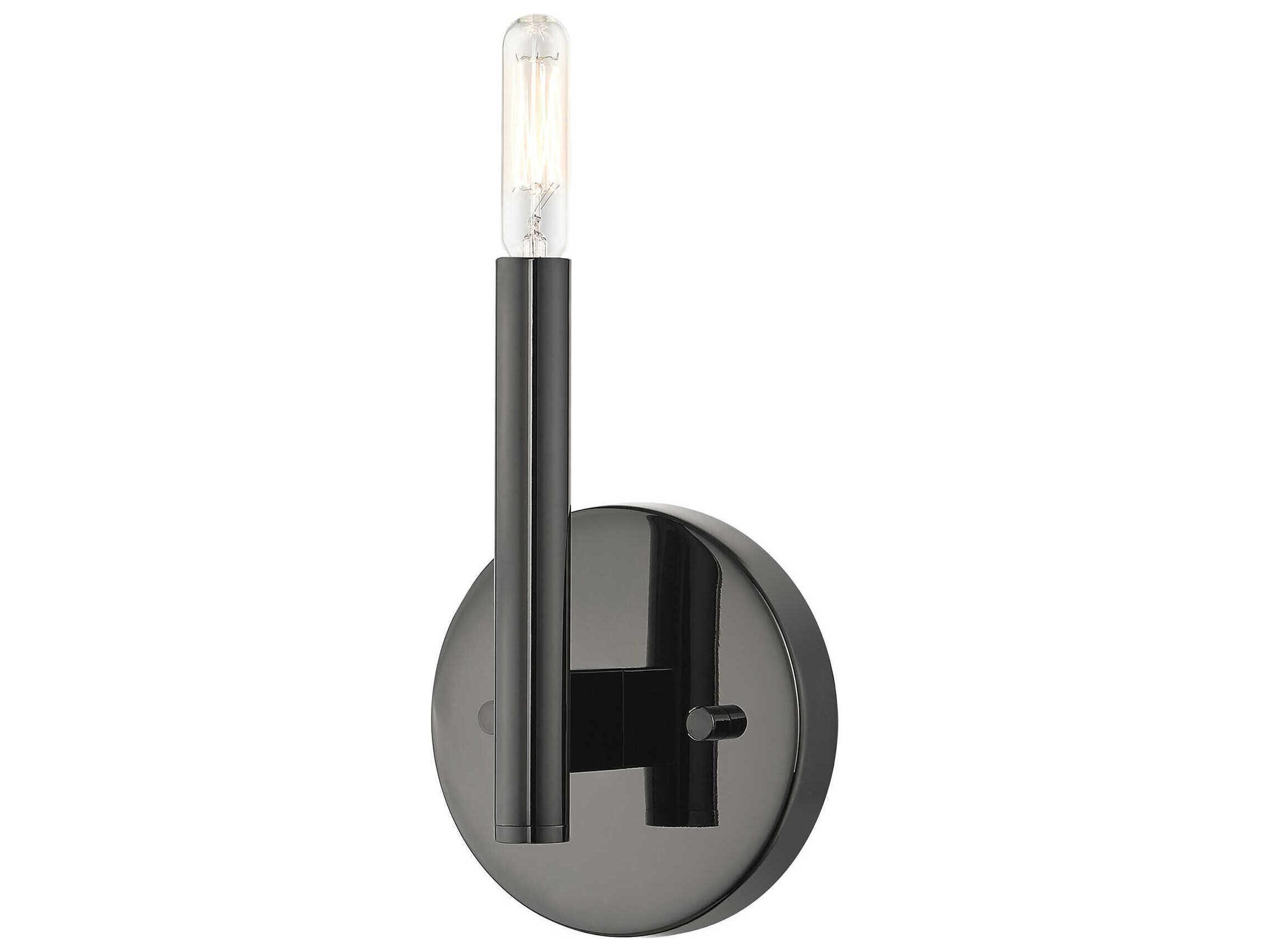 Livex Lighting Copenhagen 1-Light Black Chrome Wall Sconce