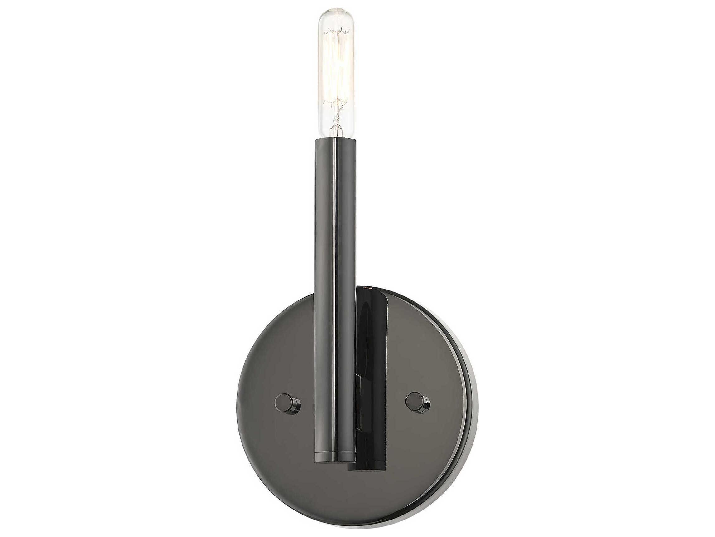 Livex Lighting Copenhagen 1-Light Black Chrome Wall Sconce