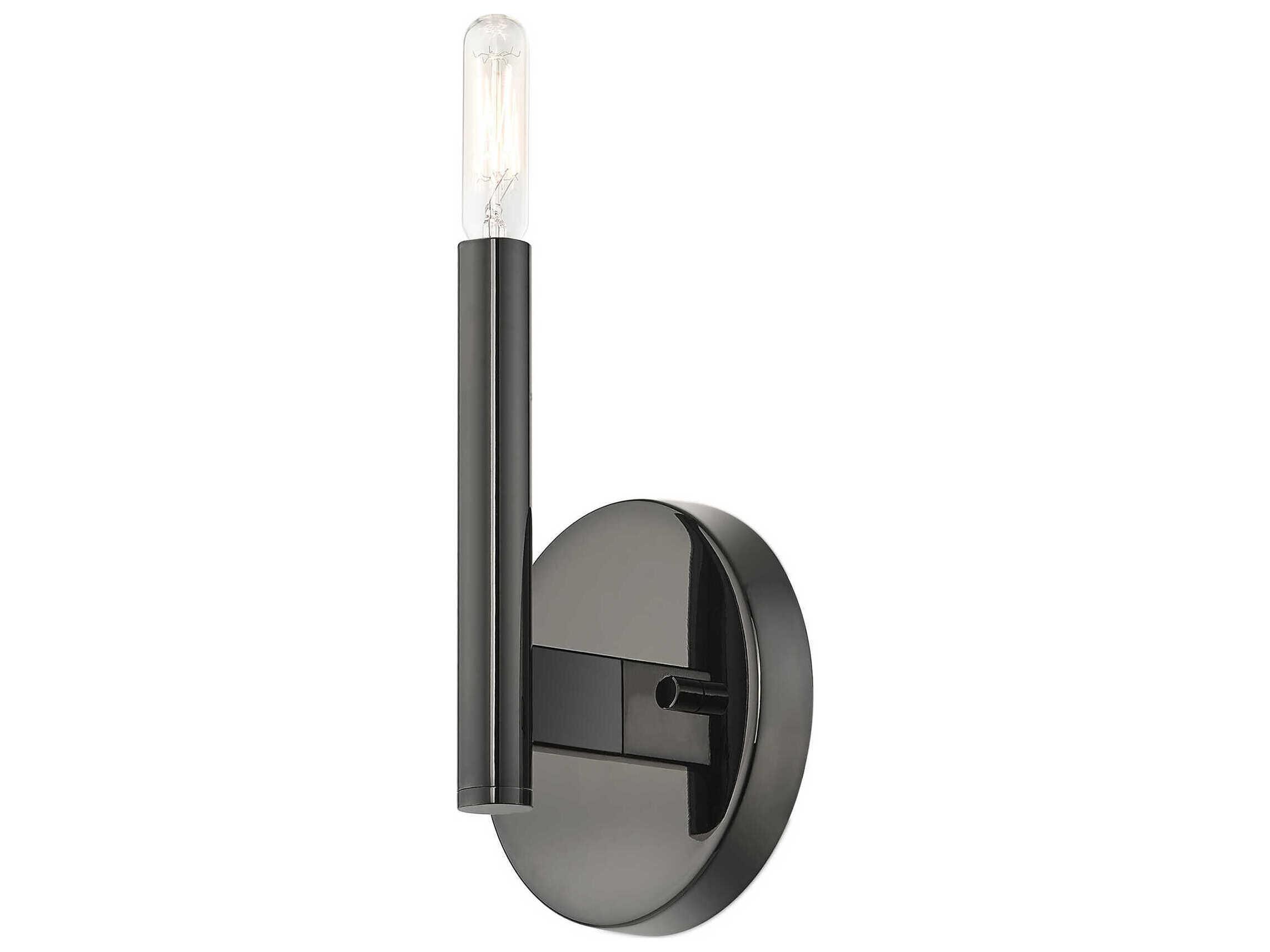 Livex Lighting Copenhagen 1-Light Black Chrome Wall Sconce