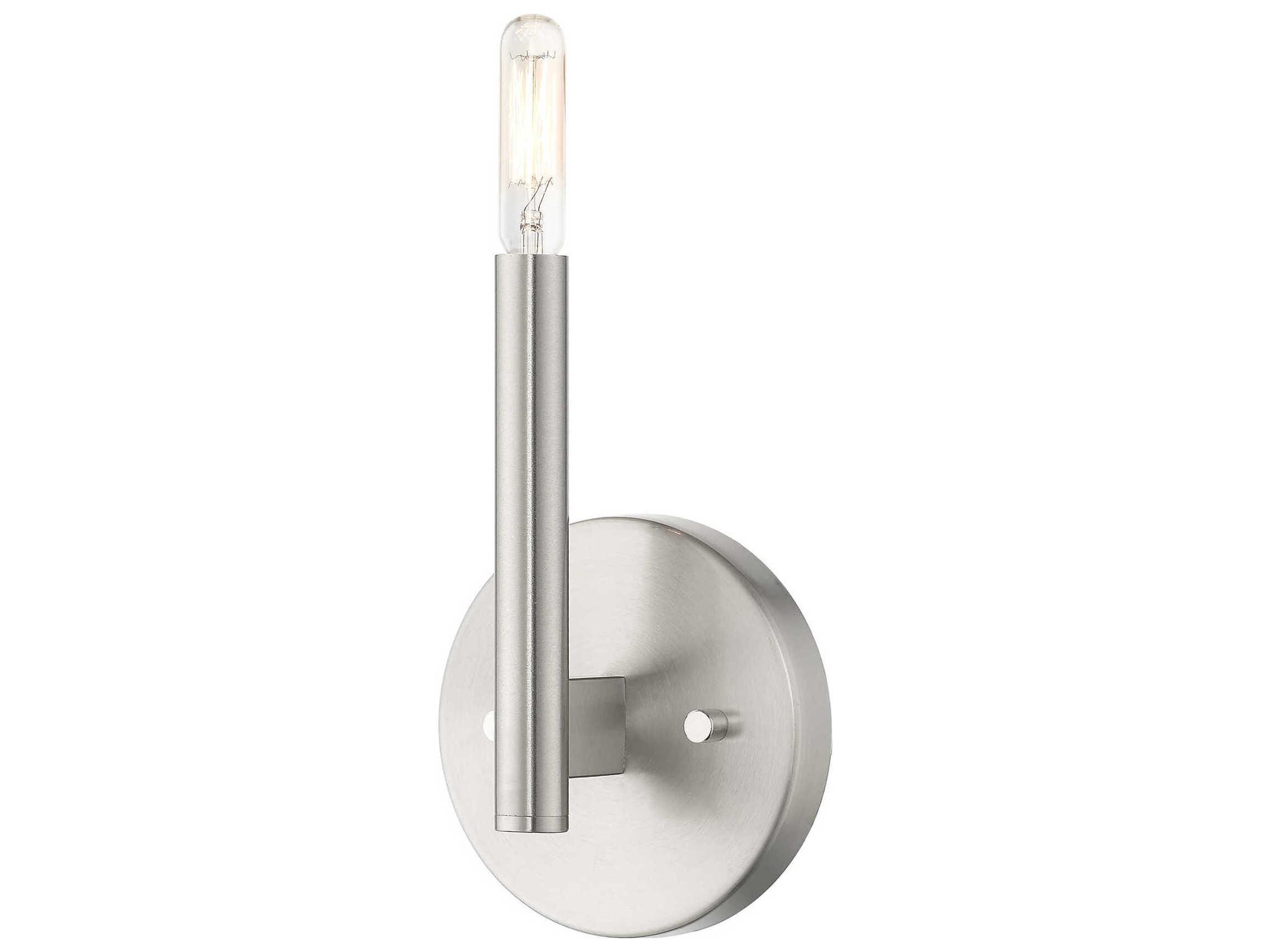 Livex Lighting Copenhagen 1-Light Brushed Nickel Wall Sconce