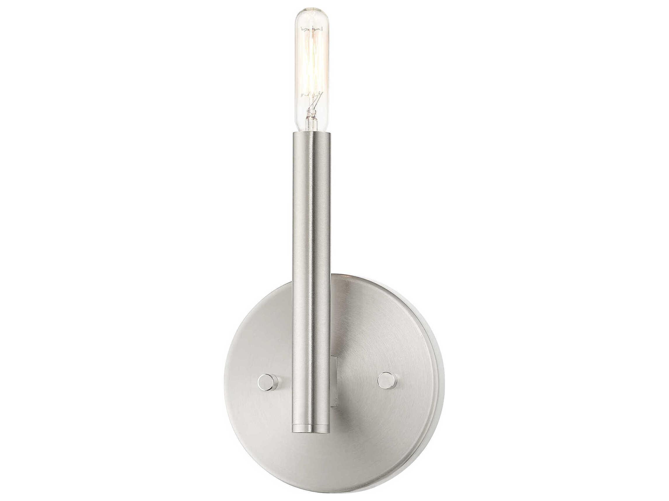 Livex Lighting Copenhagen 1-Light Brushed Nickel Wall Sconce