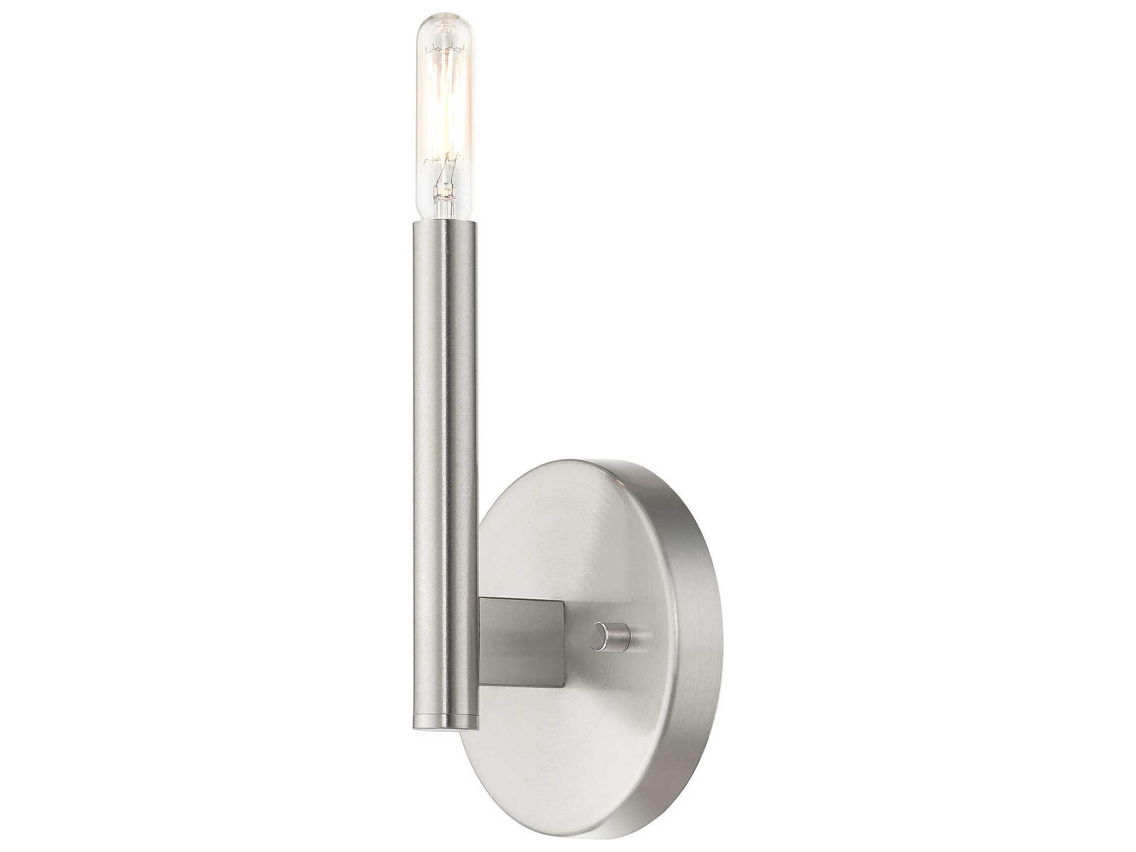 Livex Lighting Copenhagen 1-Light Brushed Nickel Wall Sconce