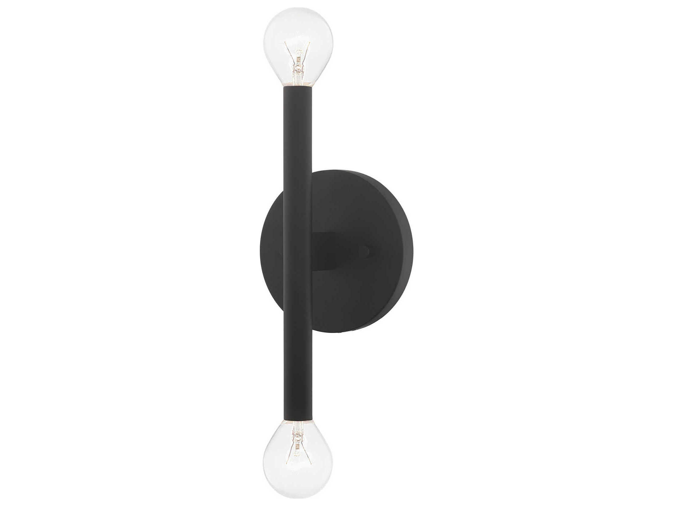 Livex Lighting Copenhagen 2-Light Black Wall Sconce