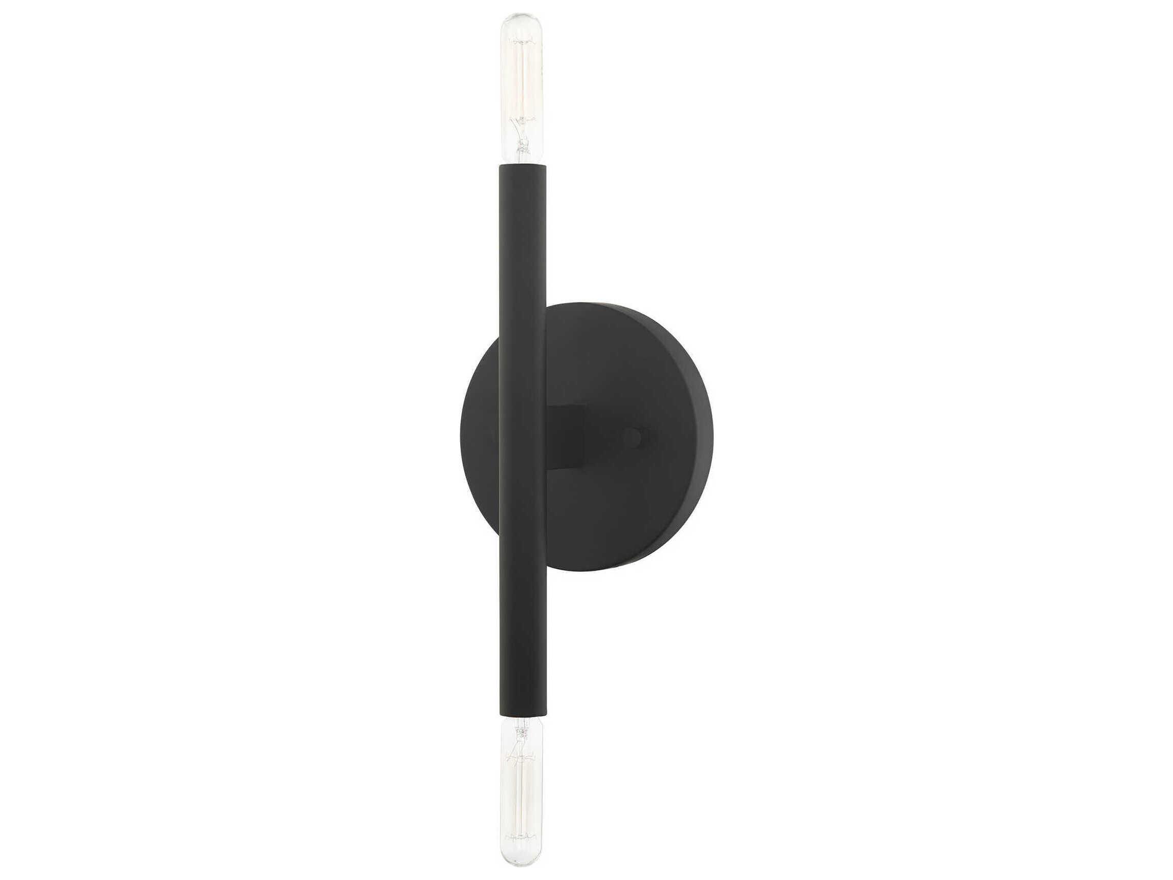 Livex Lighting Copenhagen 2-Light Black Wall Sconce