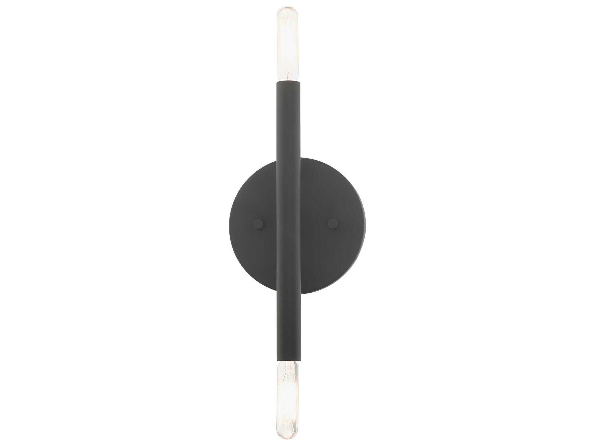 Livex Lighting Copenhagen 2-Light Black Wall Sconce
