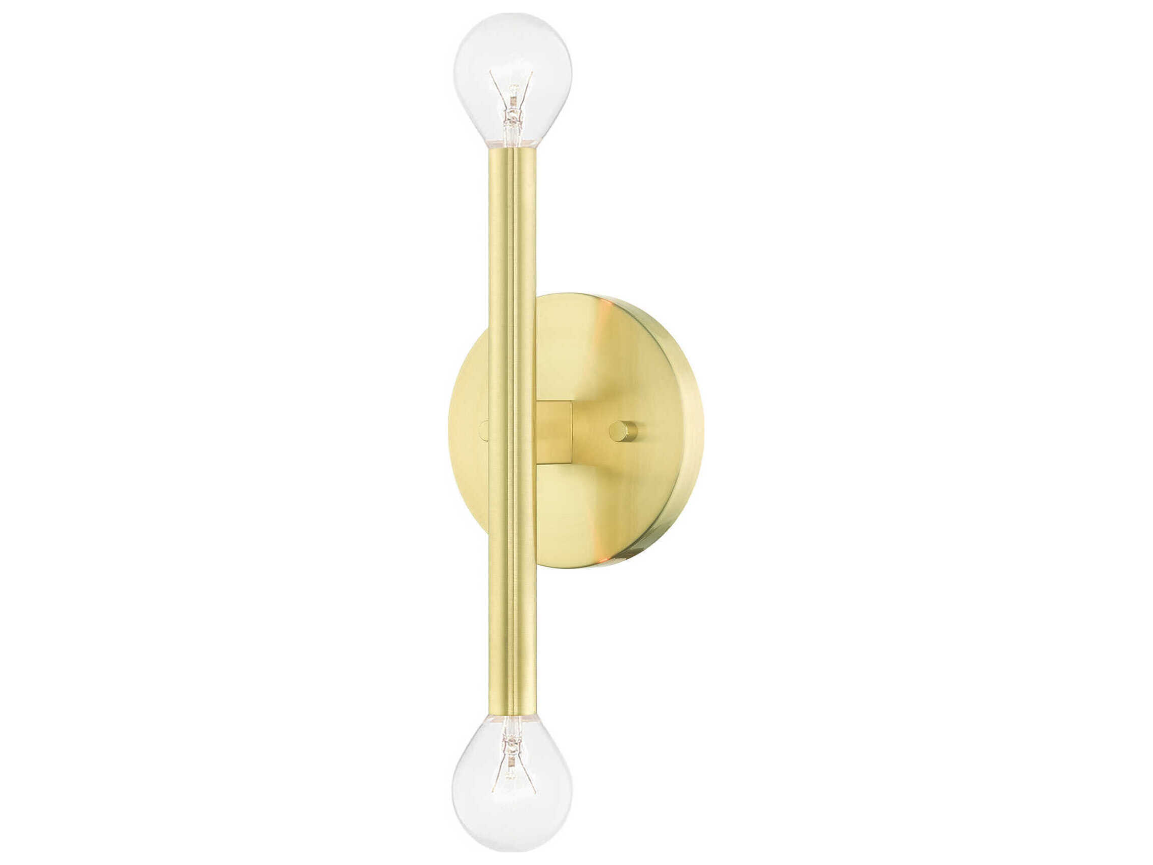 Livex Lighting Copenhagen 2-Light Satin Brass Wall Sconce