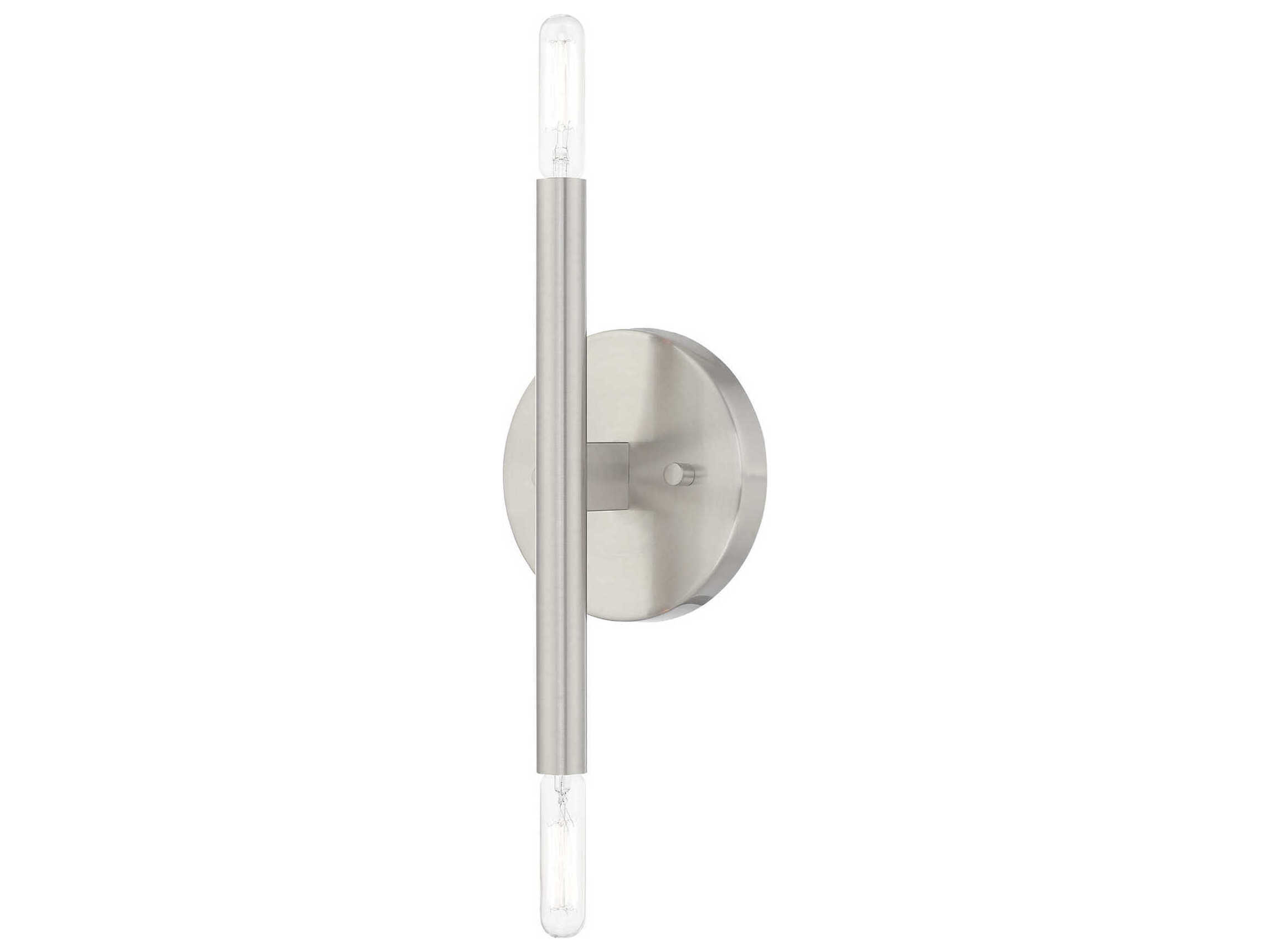 Livex Lighting Copenhagen 2-Light Brushed Nickel Wall Sconce