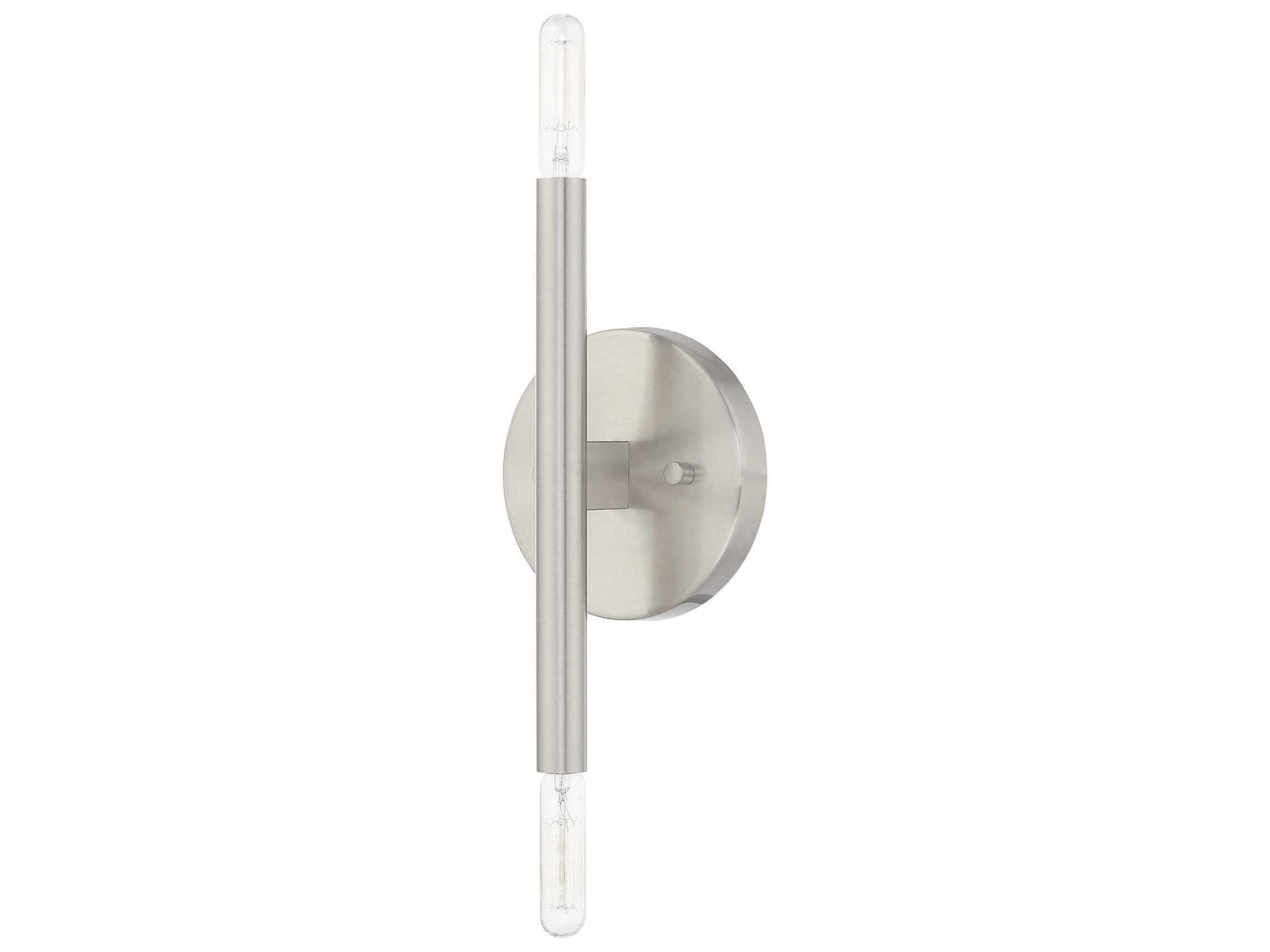 Livex Lighting Copenhagen 2-Light Brushed Nickel Wall Sconce