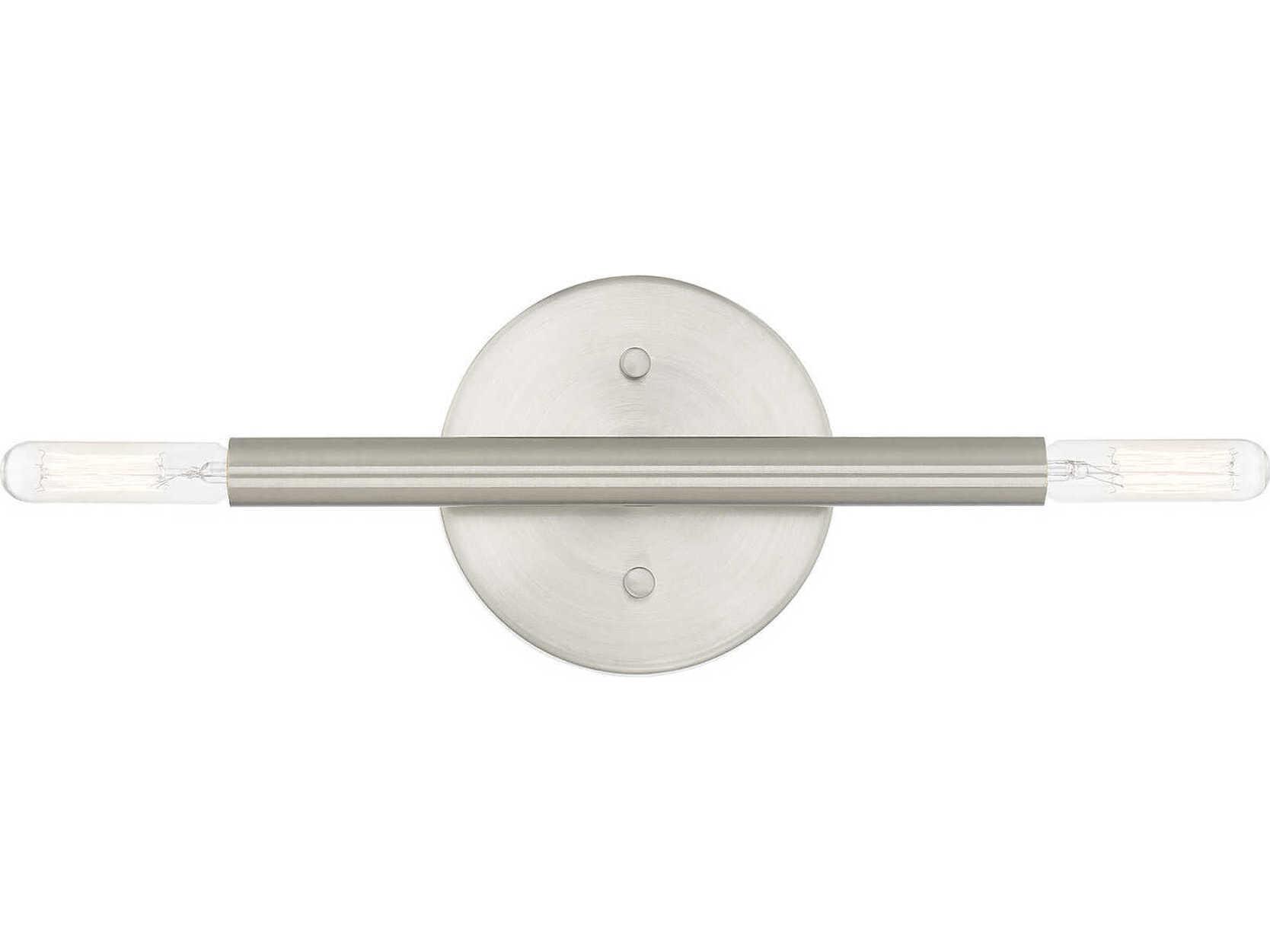 Livex Lighting Copenhagen 2-Light Brushed Nickel Wall Sconce