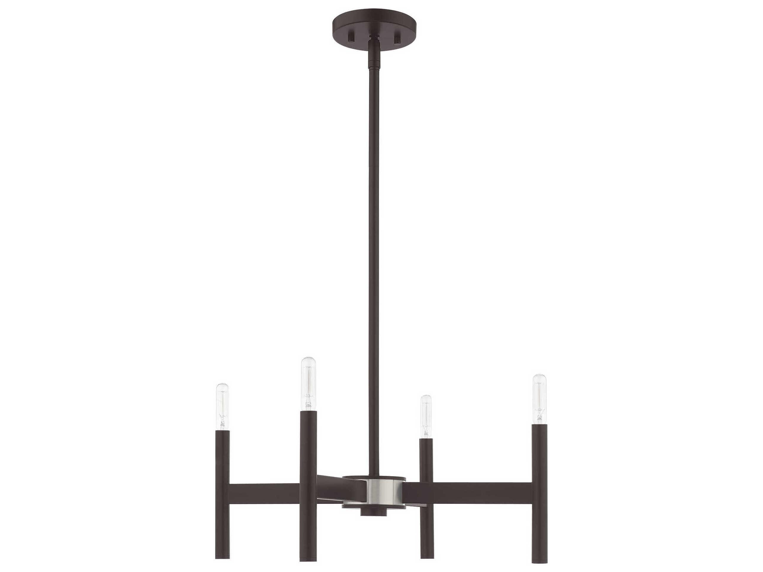 Livex Lighting Copenhagen 4-Light Bronze Chandelier