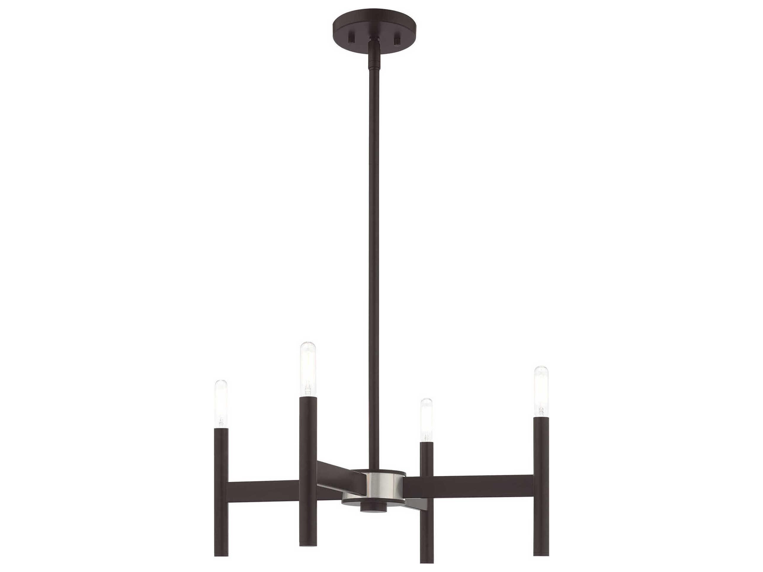 Livex Lighting Copenhagen 4-Light Bronze Chandelier