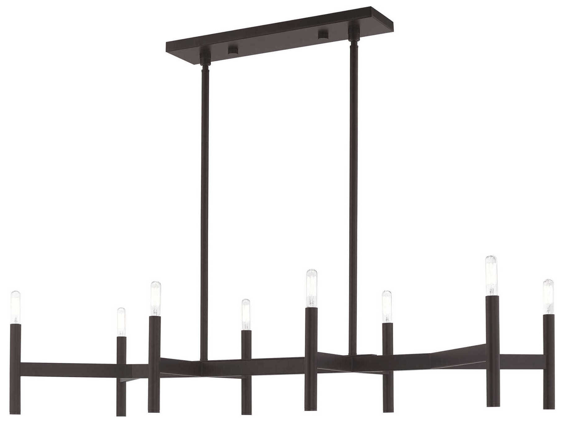 Livex Lighting Copenhagen 8-Light Bronze Linear Island Pendant