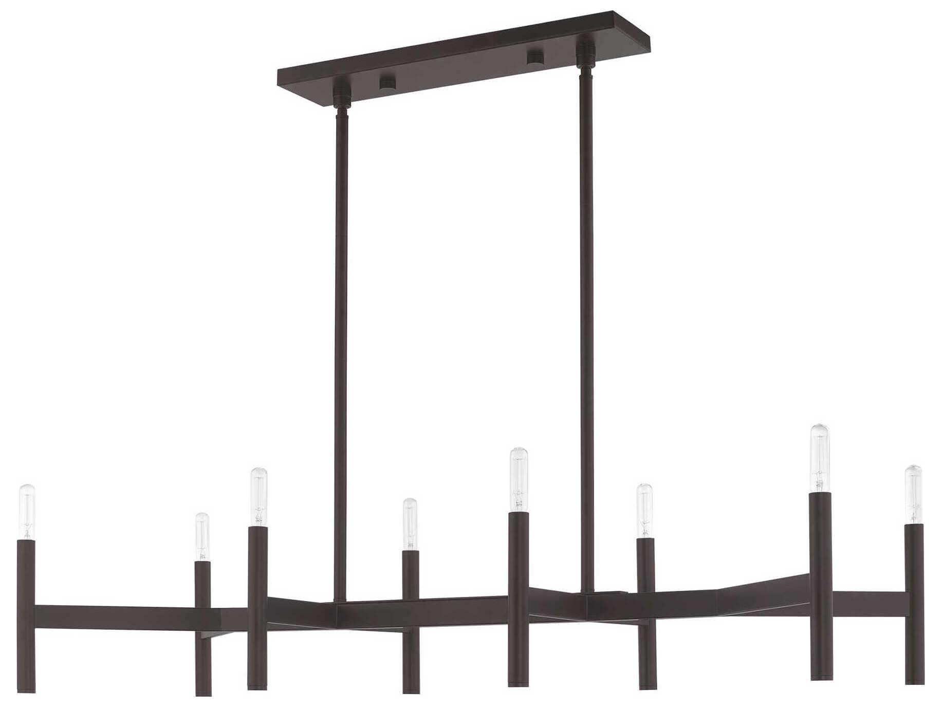 Livex Lighting Copenhagen 8-Light Bronze Linear Island Pendant