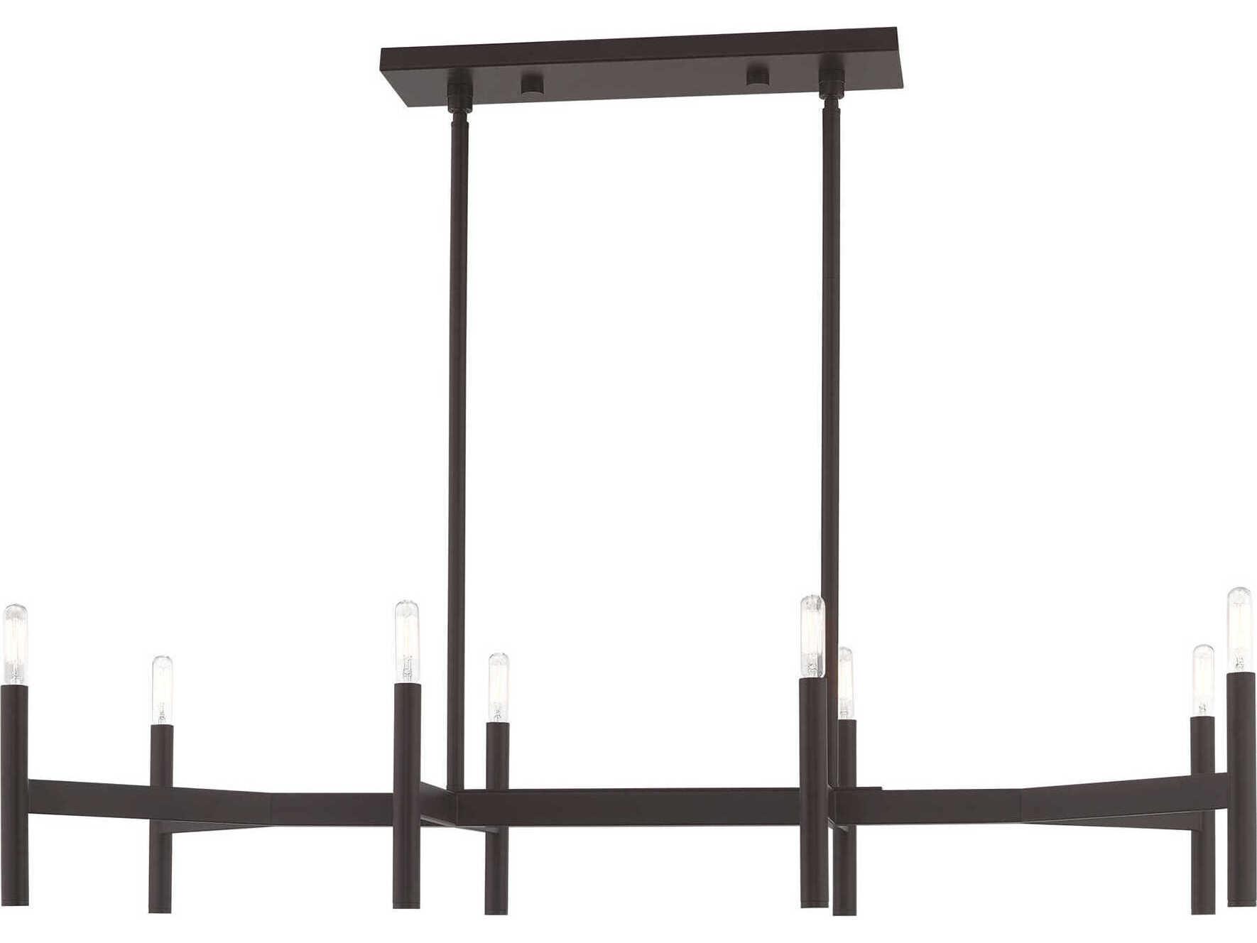 Livex Lighting Copenhagen 8-Light Bronze Linear Island Pendant