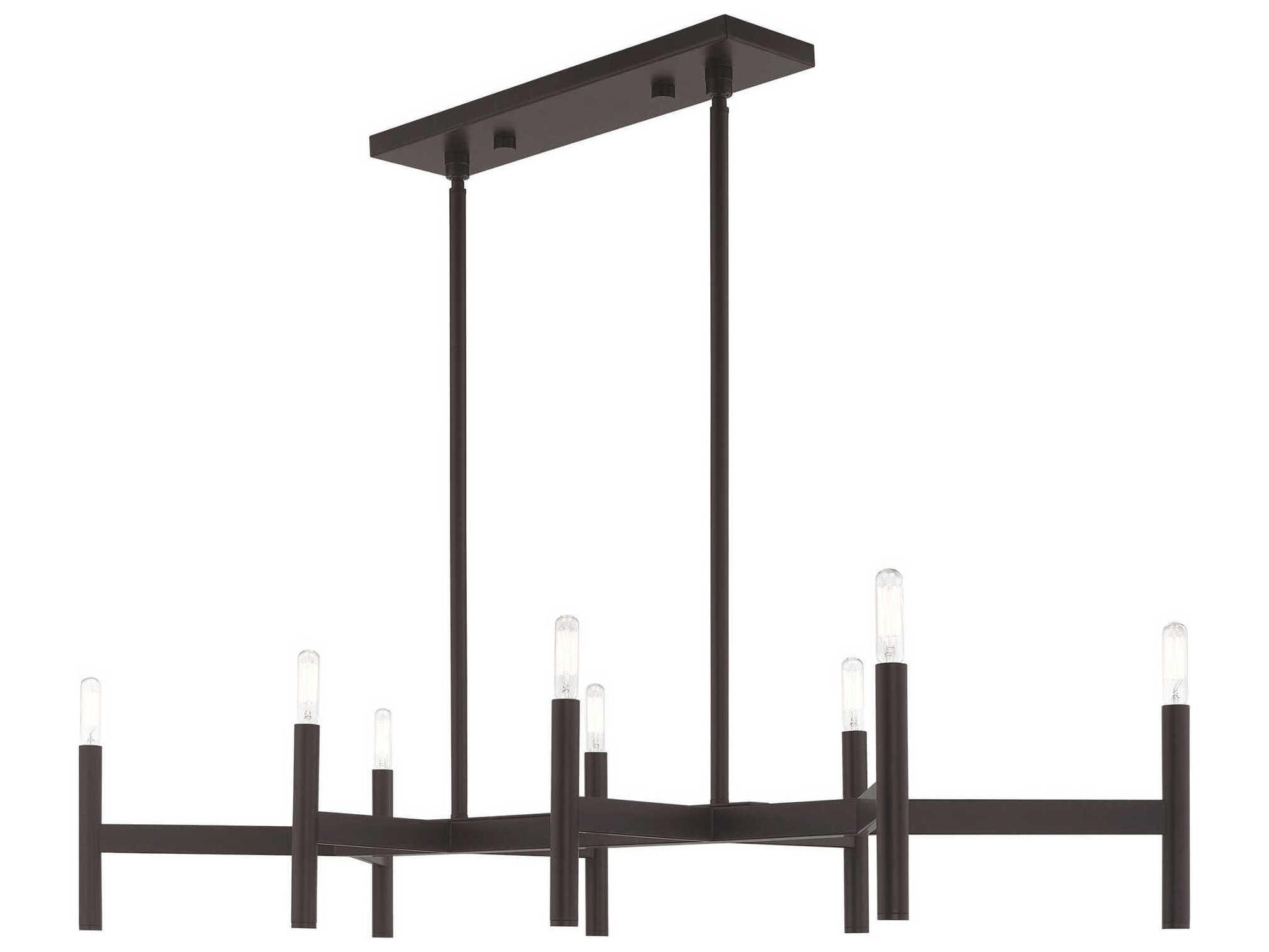 Livex Lighting Copenhagen 8-Light Bronze Linear Island Pendant