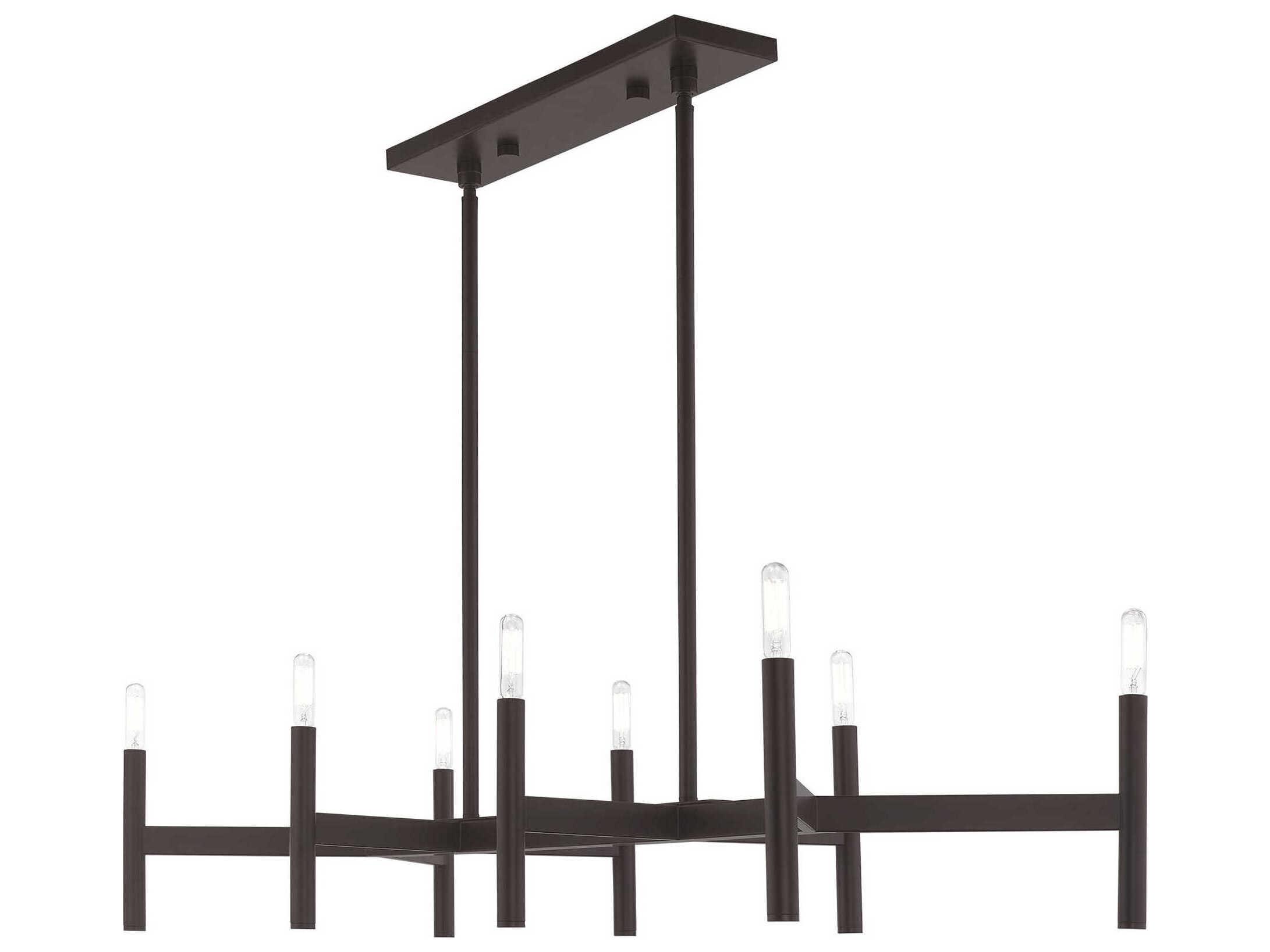 Livex Lighting Copenhagen 8-Light Bronze Linear Island Pendant