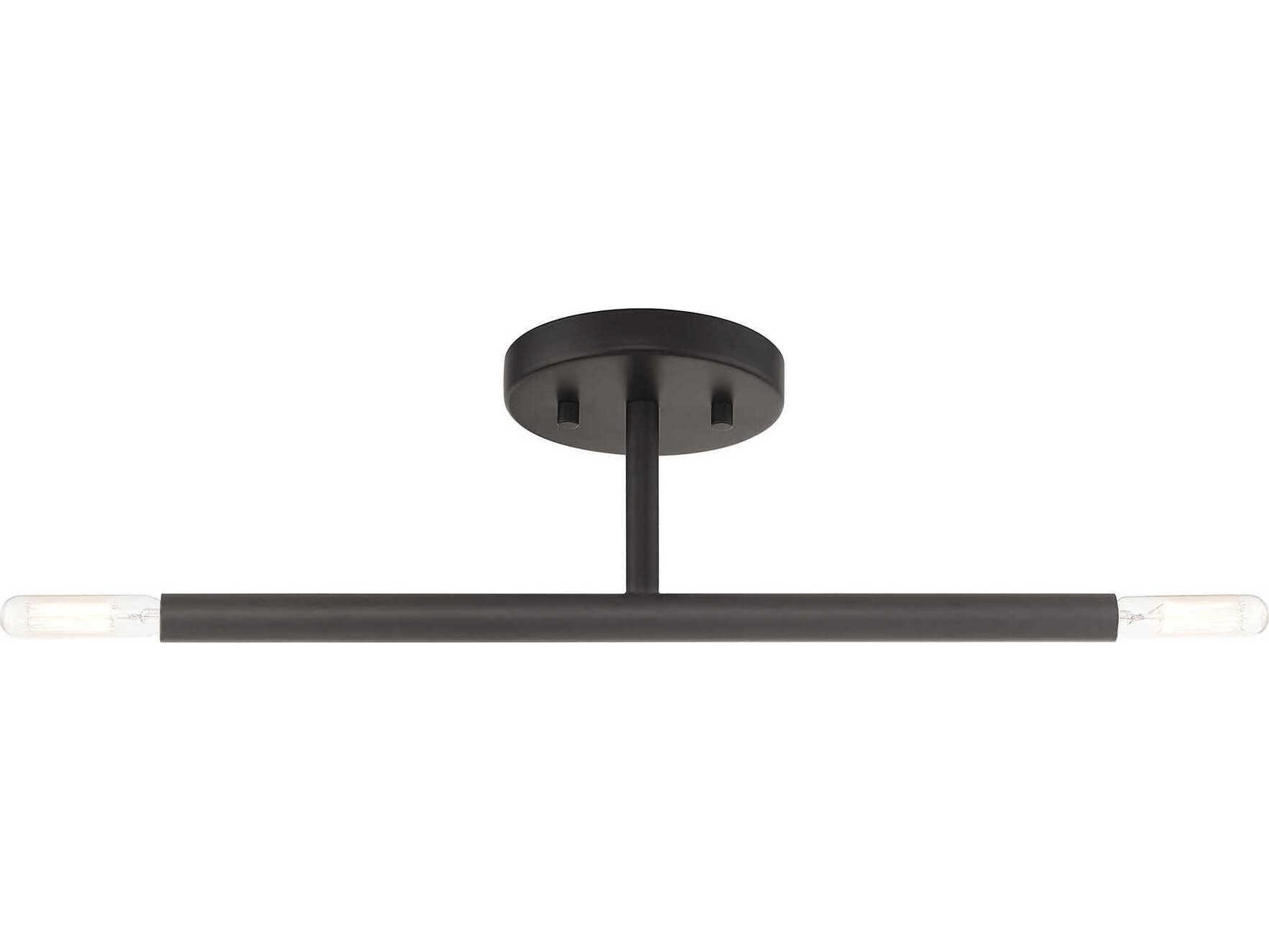 Livex Lighting Copenhagen 2-Light Bronze Semi Flush Mount