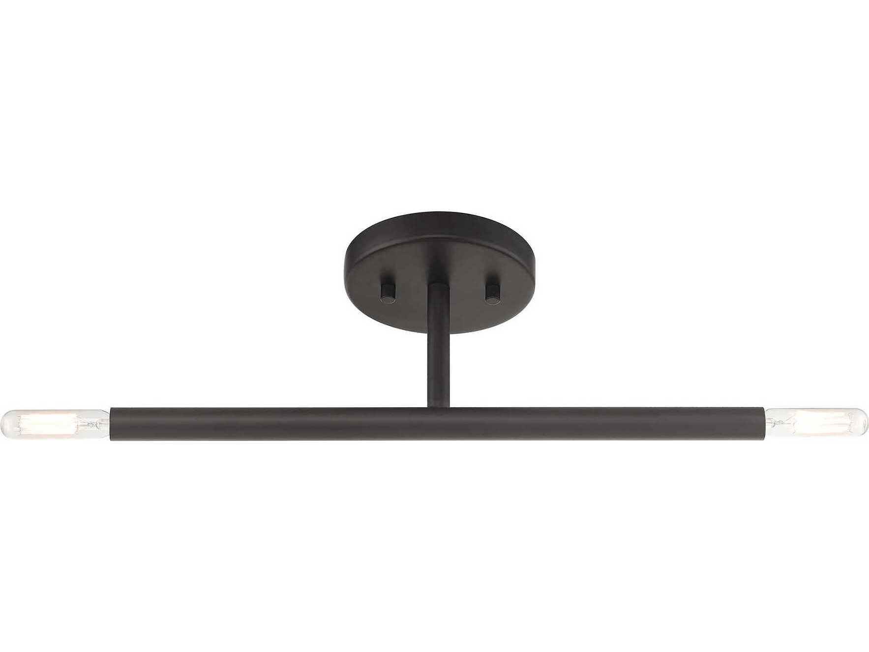 Livex Lighting Copenhagen 2-Light Bronze Semi Flush Mount