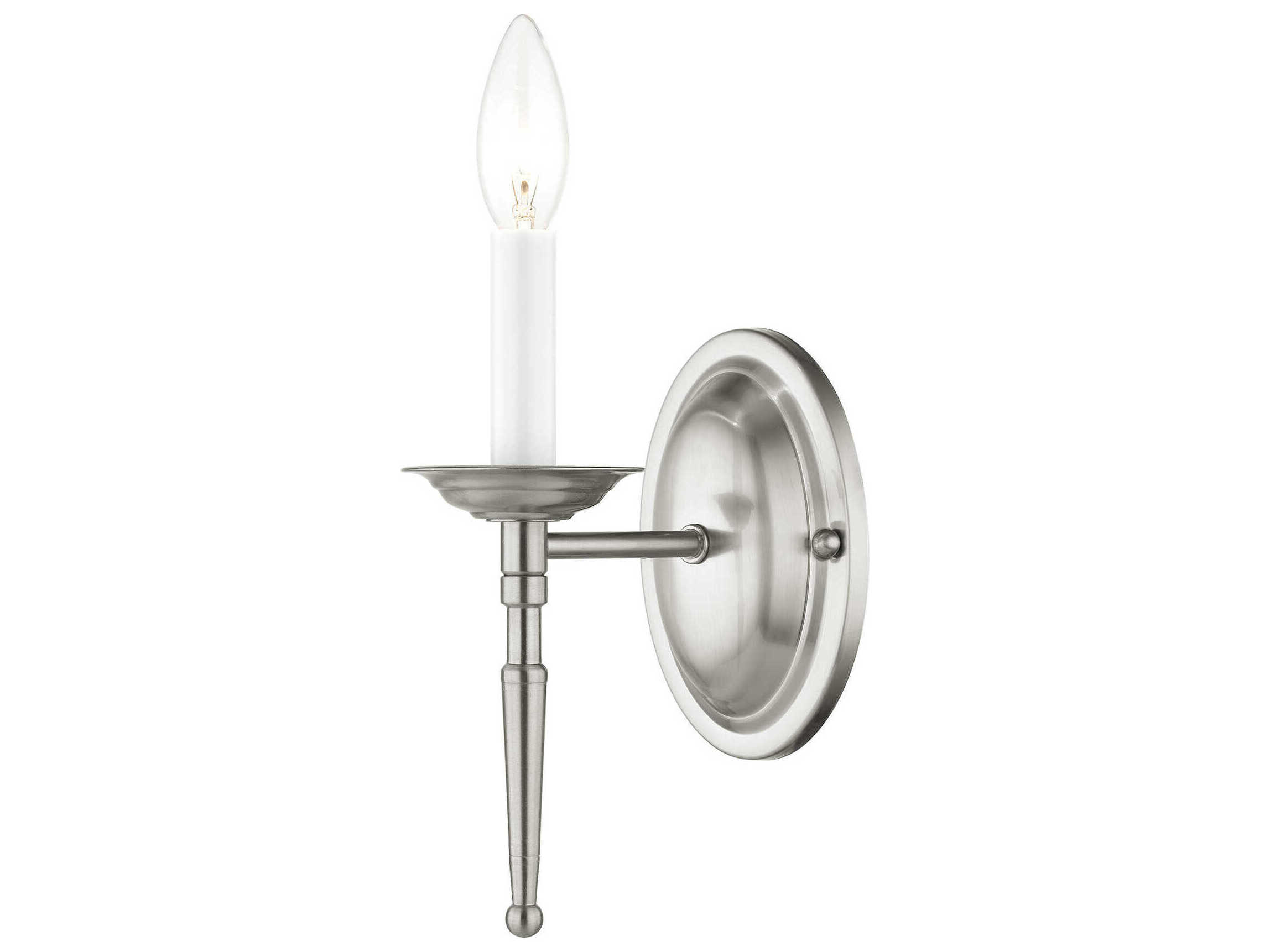 Livex Lighting Williamsburgh 1-Light Brushed Nickel Wall Sconce
