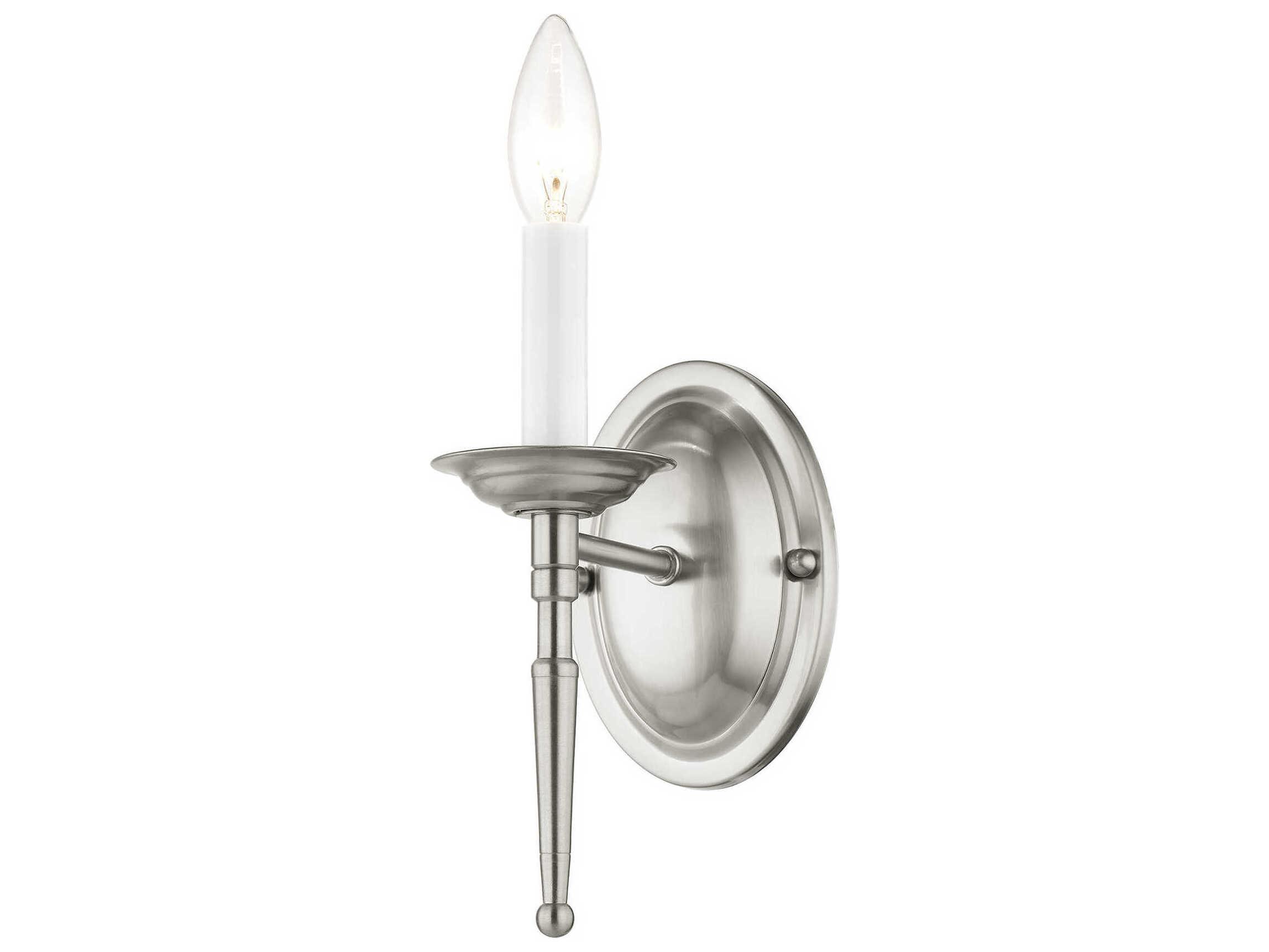 Livex Lighting Williamsburgh 1-Light Brushed Nickel Wall Sconce