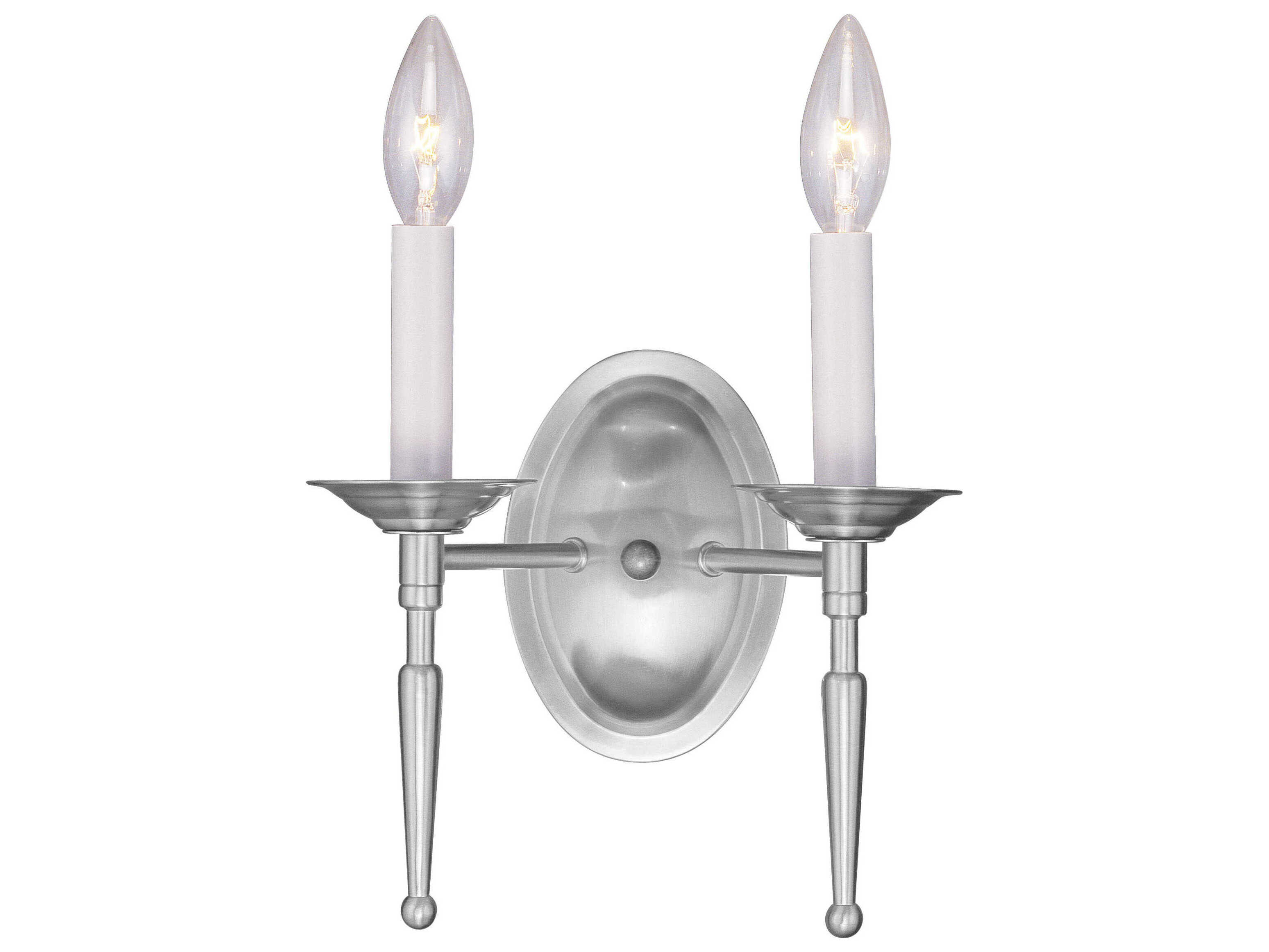 Livex Lighting Williamsburgh 2-Light Brushed Nickel Wall Sconce