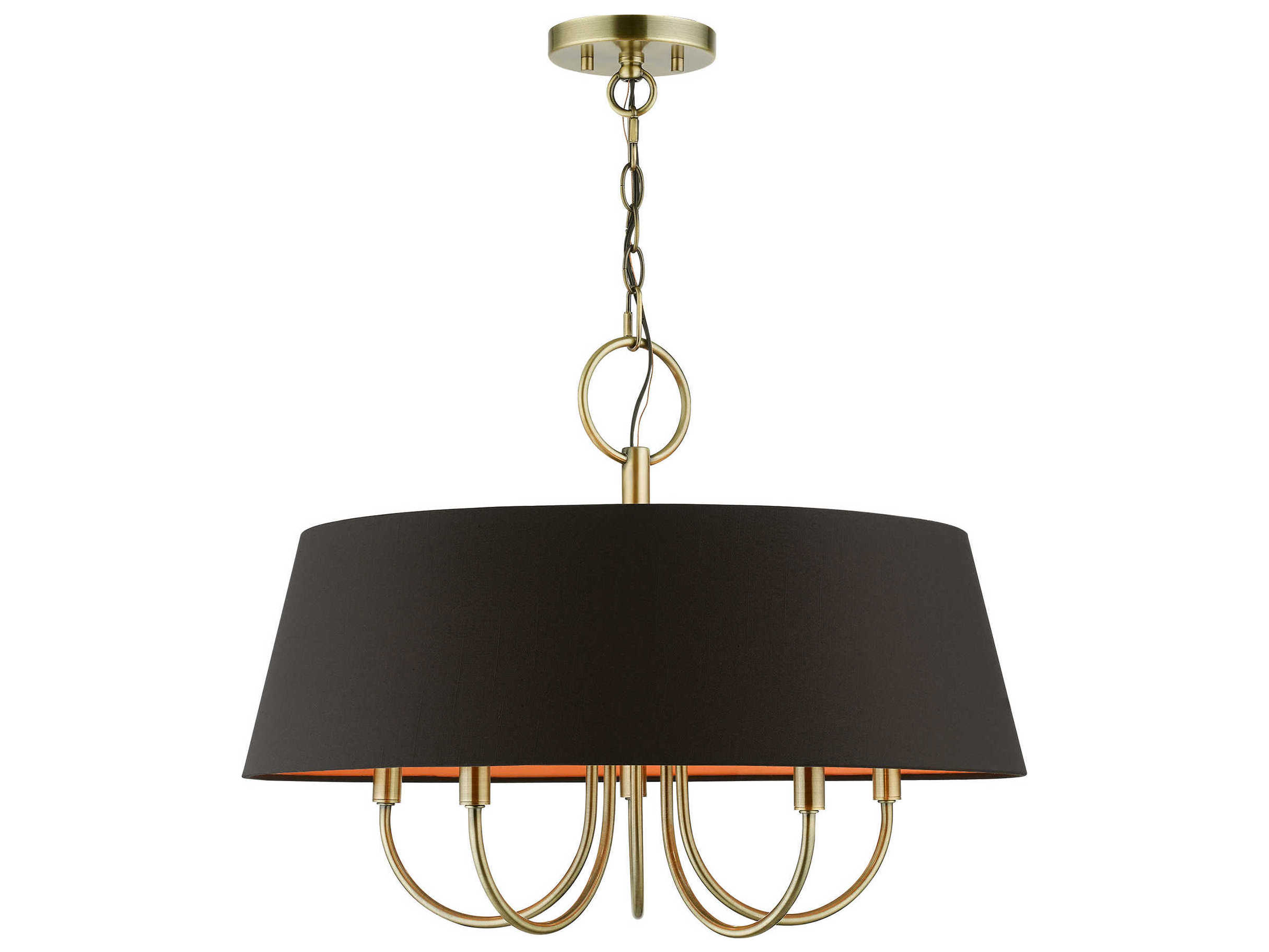 Livex Lighting Palma 5-Light Antique Brass Empire Chandelier