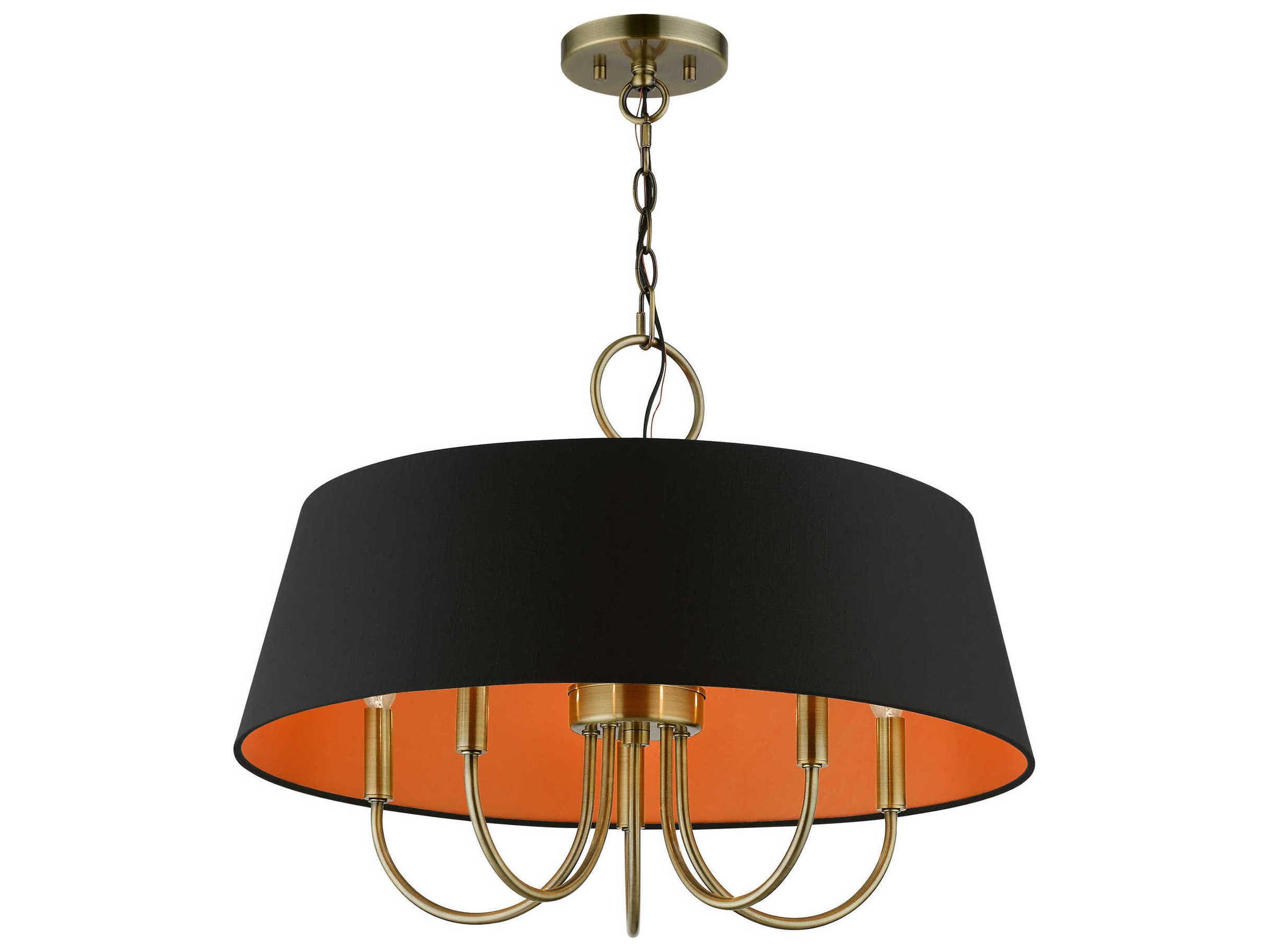 Livex Lighting Palma 5-Light Antique Brass Empire Chandelier