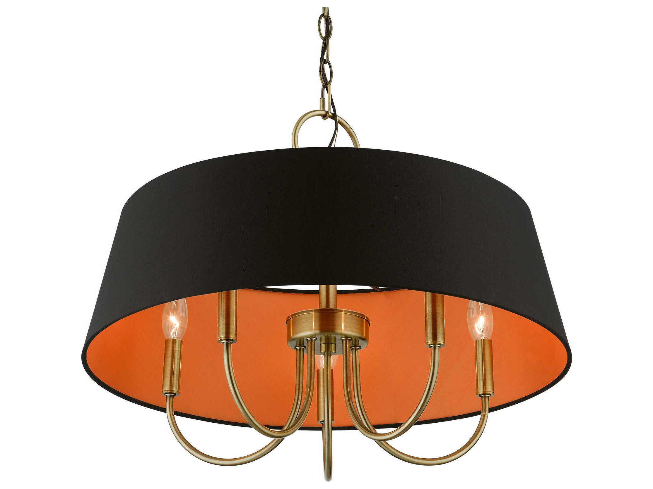 Livex Lighting Palma 5-Light Antique Brass Empire Chandelier