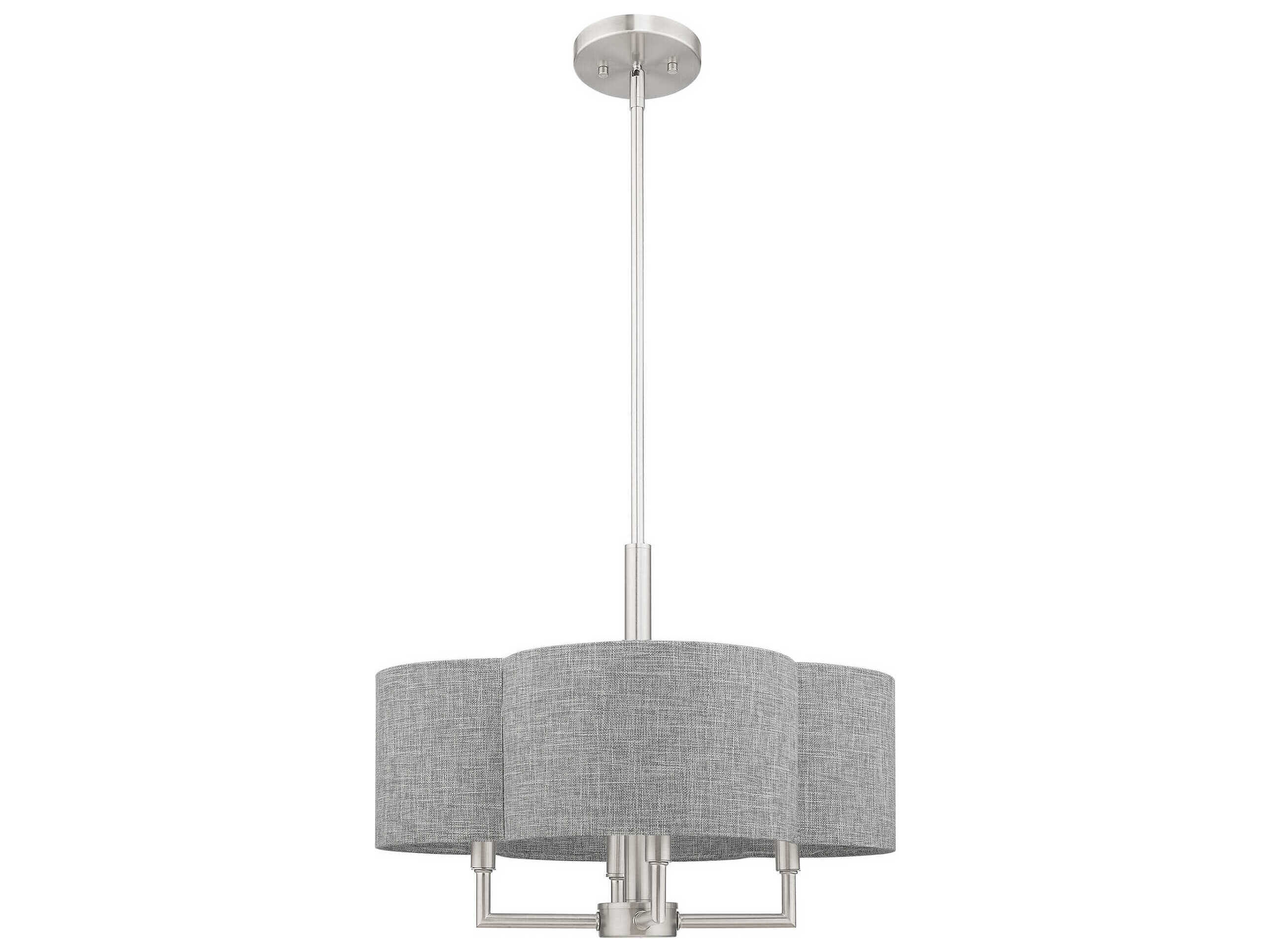 Livex Lighting Kalmar 4-Light Brushed Nickel Chandelier