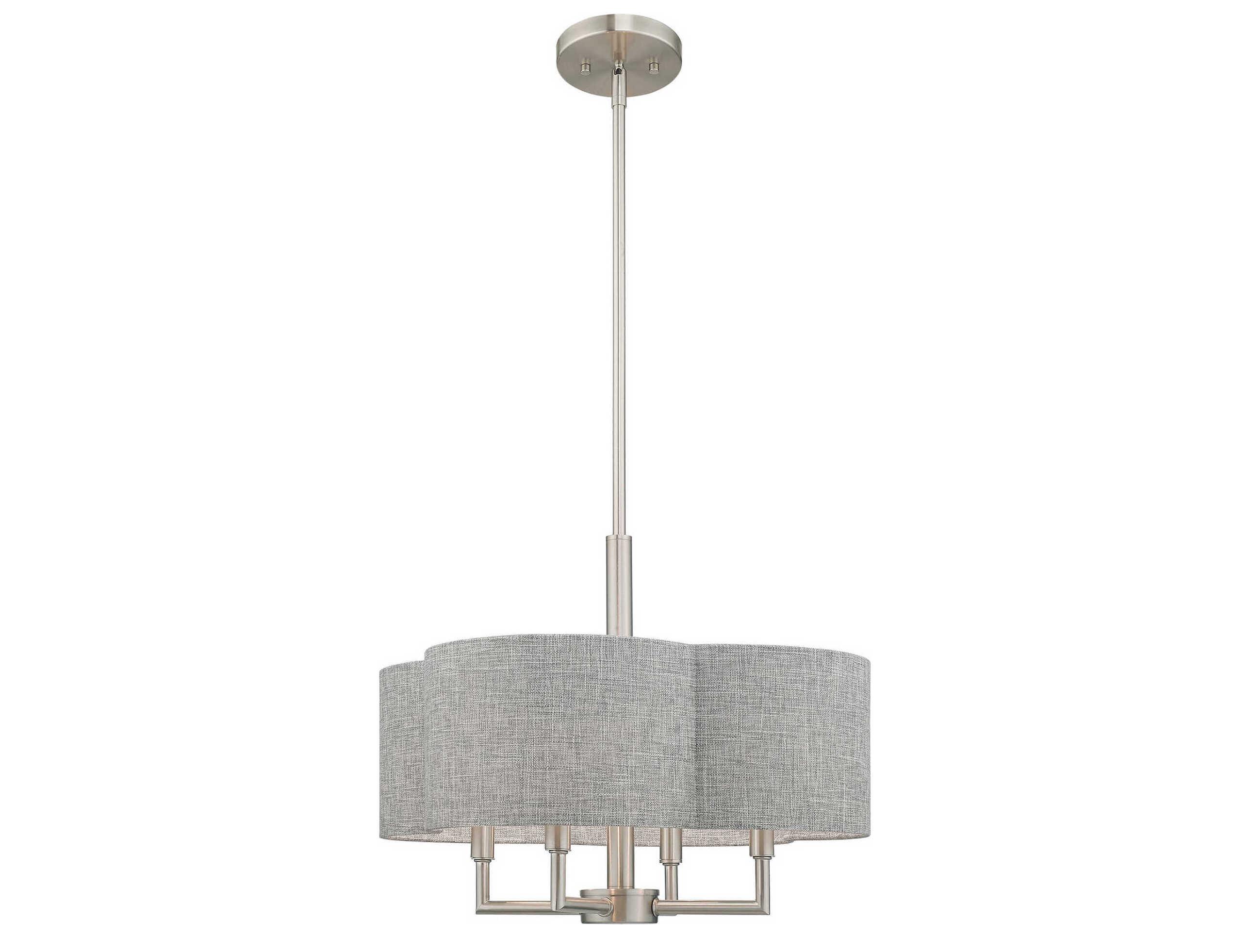 Livex Lighting Kalmar 4-Light Brushed Nickel Chandelier