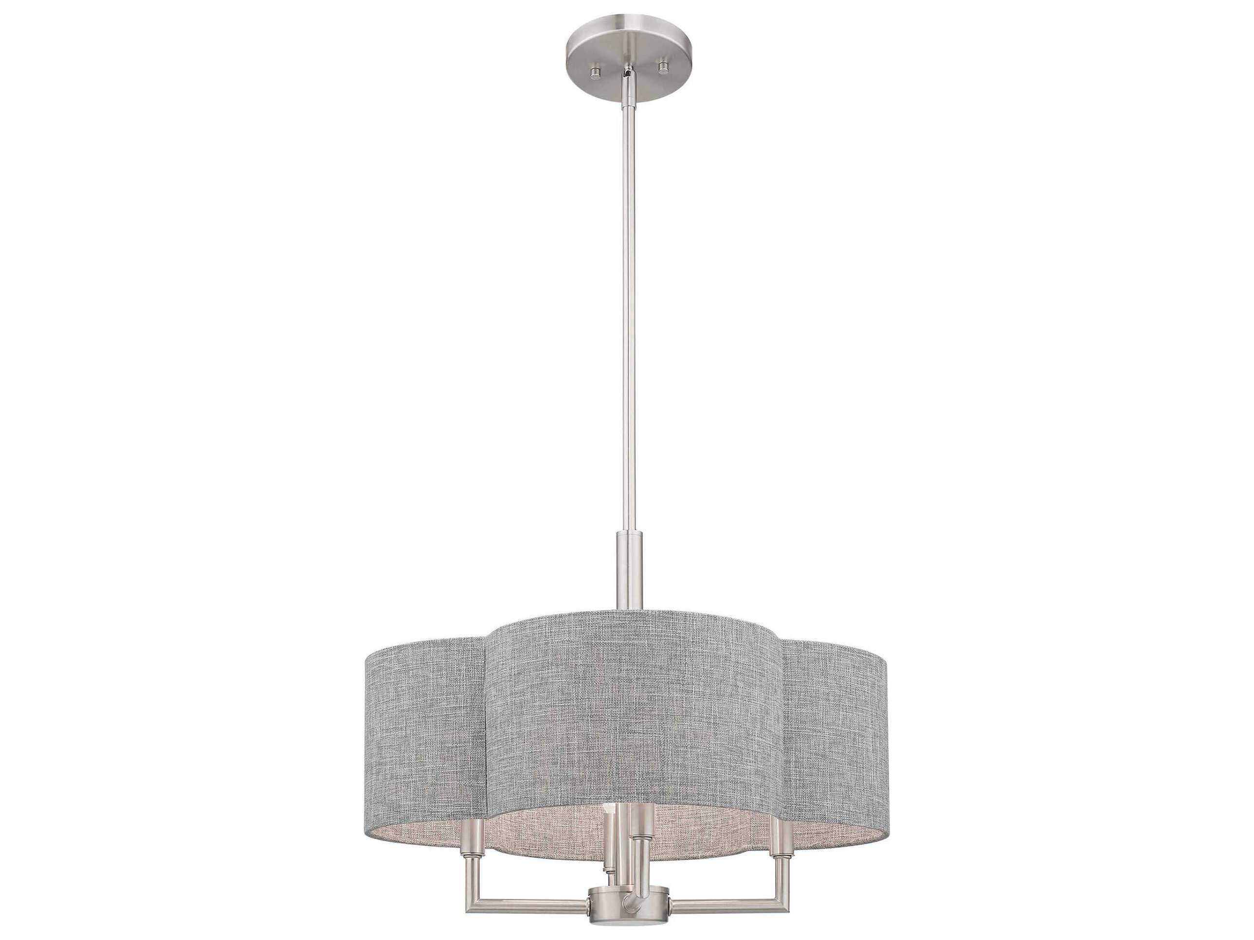 Livex Lighting Kalmar 4-Light Brushed Nickel Chandelier