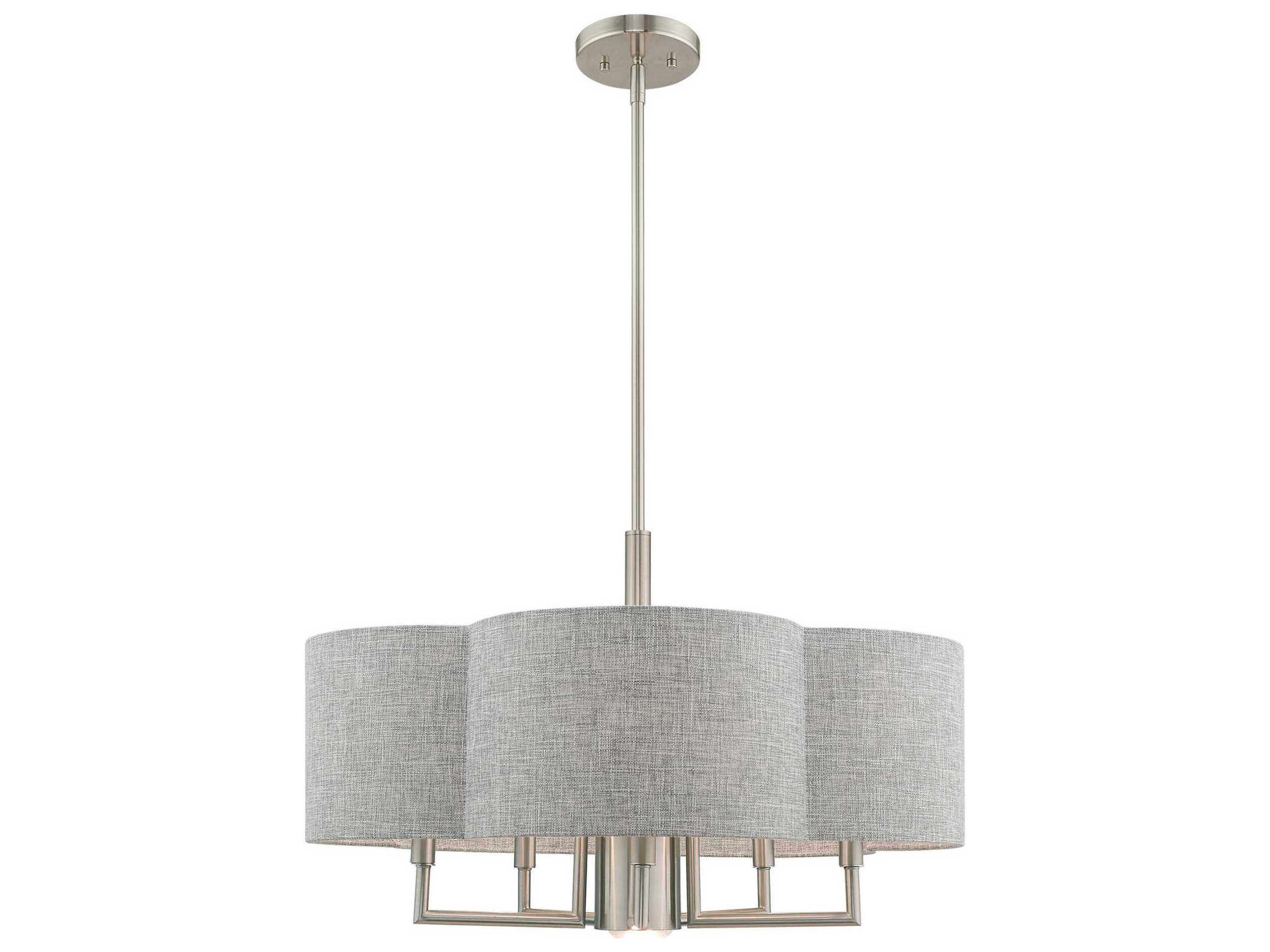 Livex Lighting Kalmar 6-Light Brushed Nickel Chandelier
